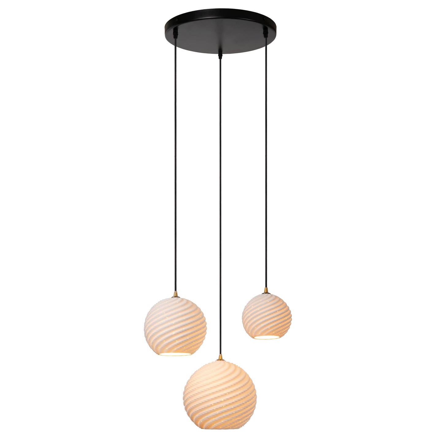 Lucide BINA - Pendant light - Ø 40 cm - 3xE27 - White