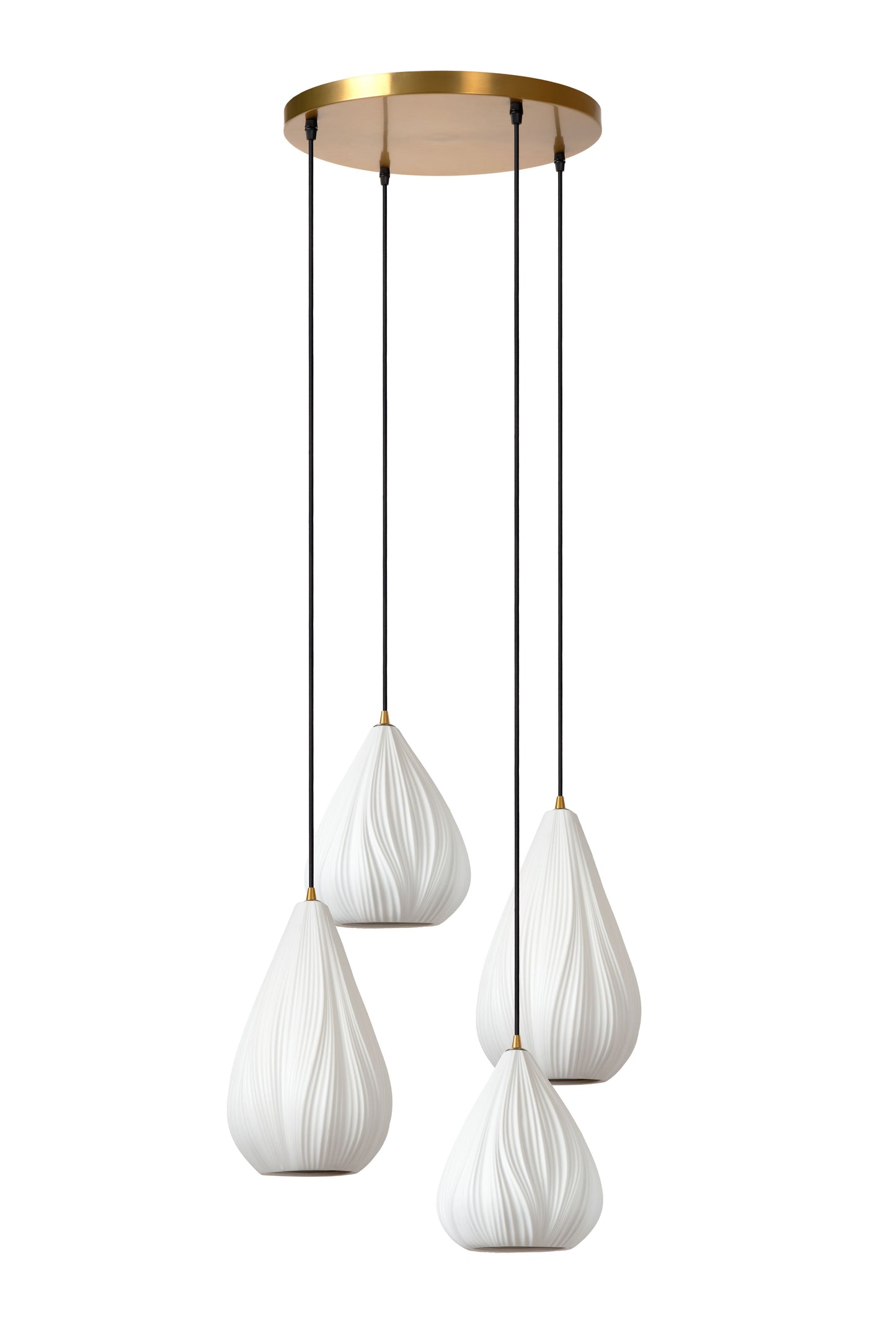 Lucide CINZIA - Pendant light - Ø 55,5 cm - 4xE27 - White