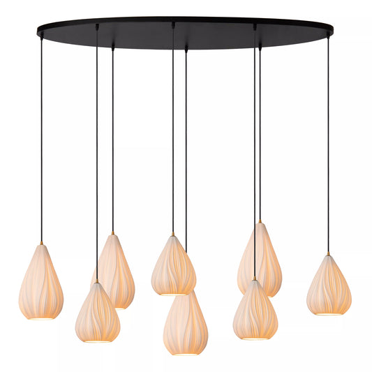 Lucide CINZIA - Pendant light - 8xE27 - White