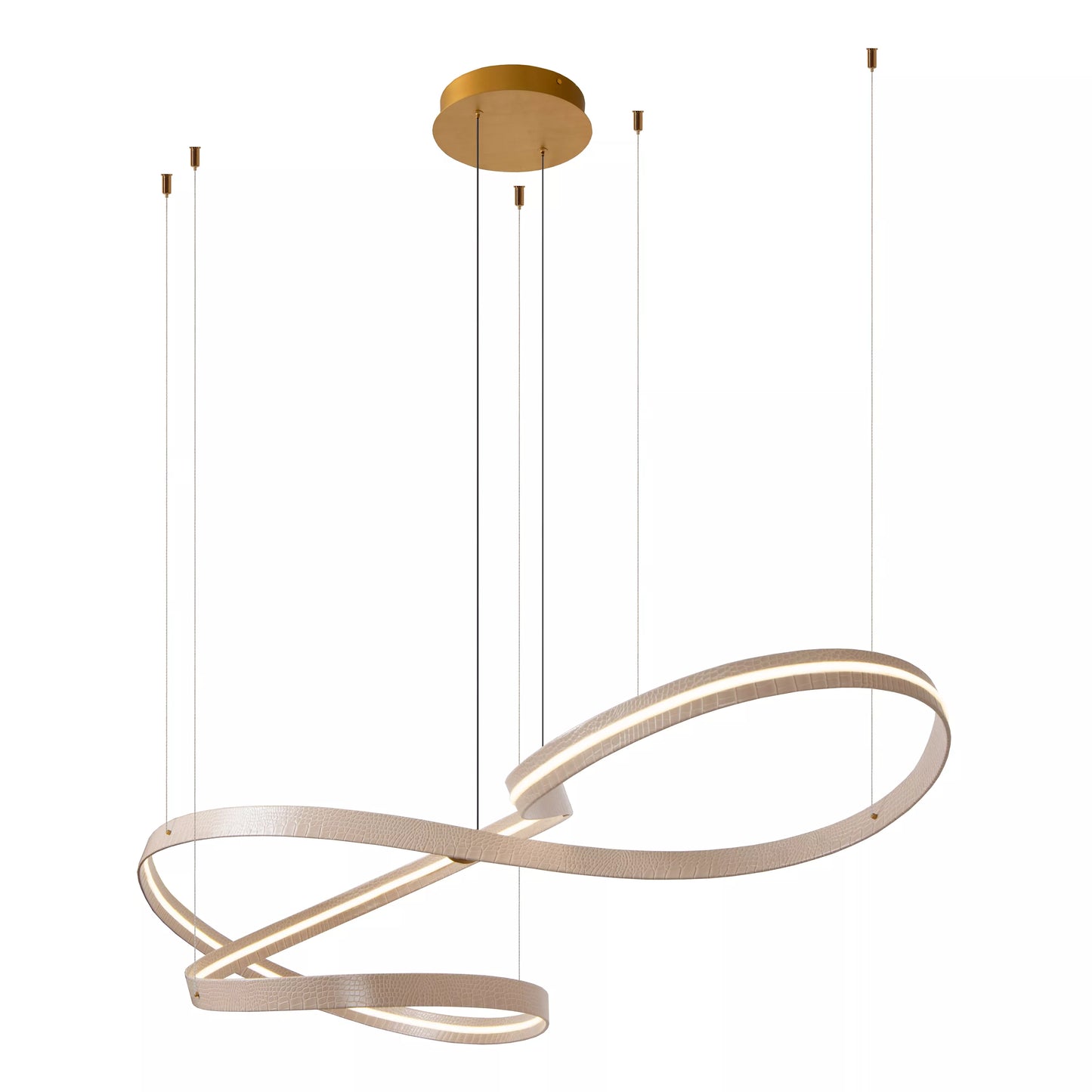 Lucide SLALOM - Pendant light - LED Dim. - CCT - 1x80W 2200K/4000K - Cream | Premium