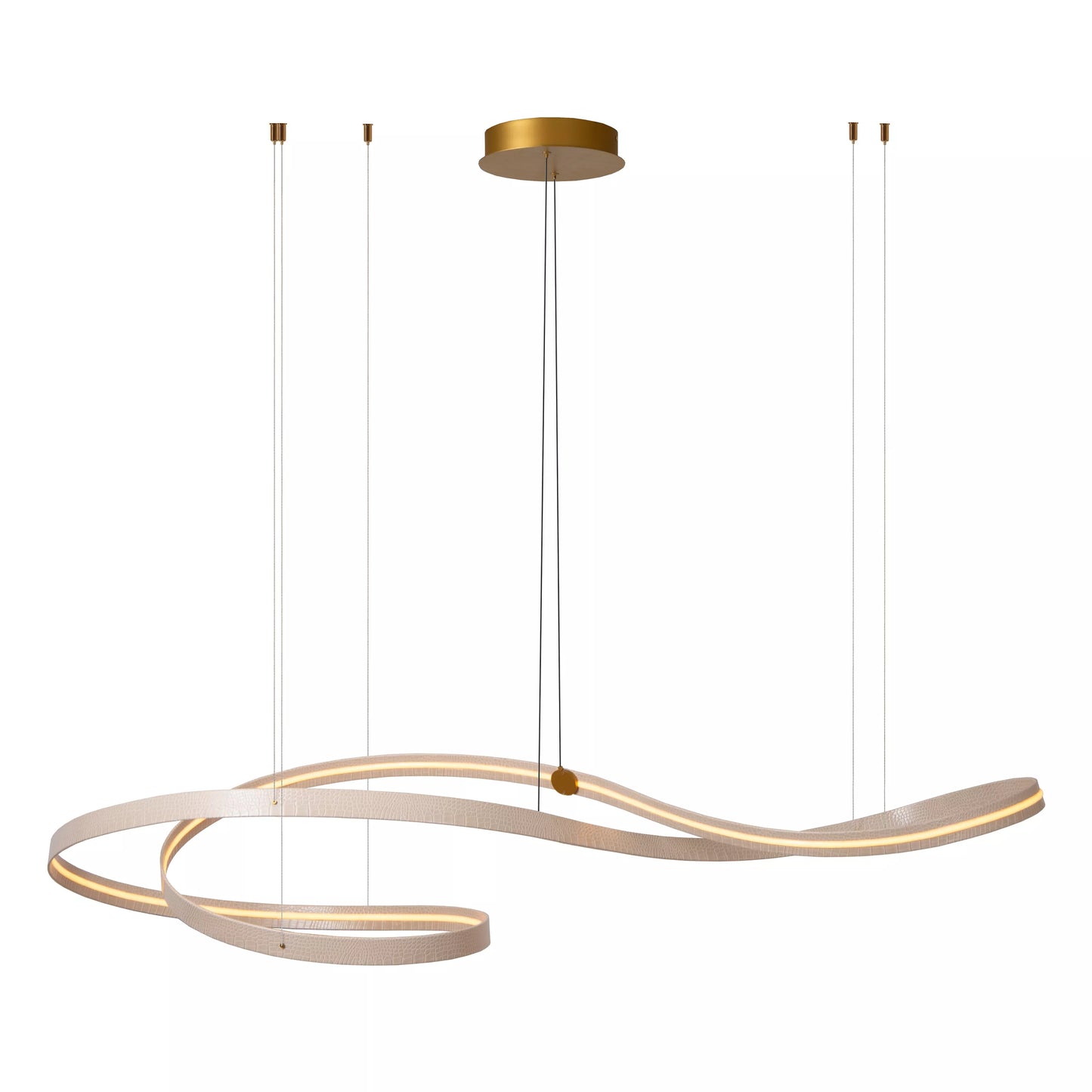 Lucide SLALOM - Pendant light - LED Dim. - CCT - 1x80W 2200K/4000K - Cream | Premium