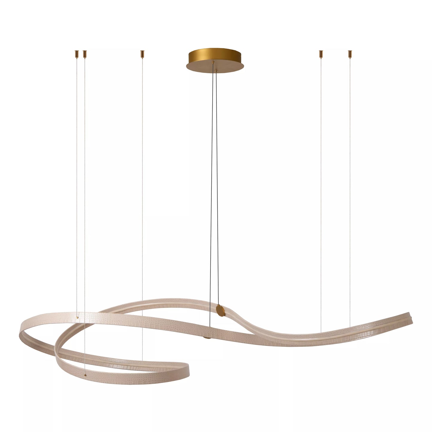 Lucide SLALOM - Pendant light - LED Dim. - CCT - 1x80W 2200K/4000K - Cream | Premium