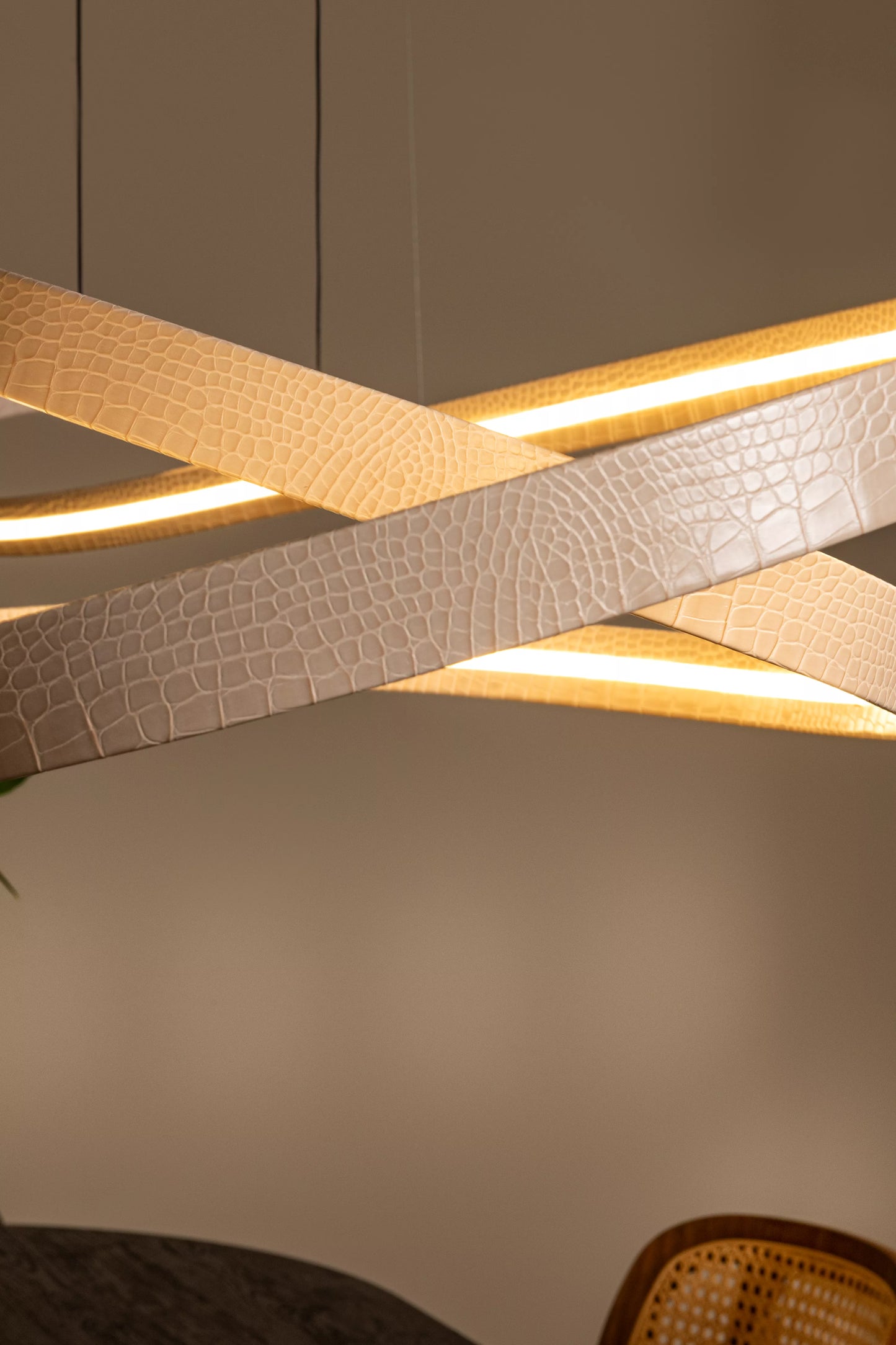 Lucide SLALOM - Pendant light - LED Dim. - CCT - 1x80W 2200K/4000K - Cream | Premium