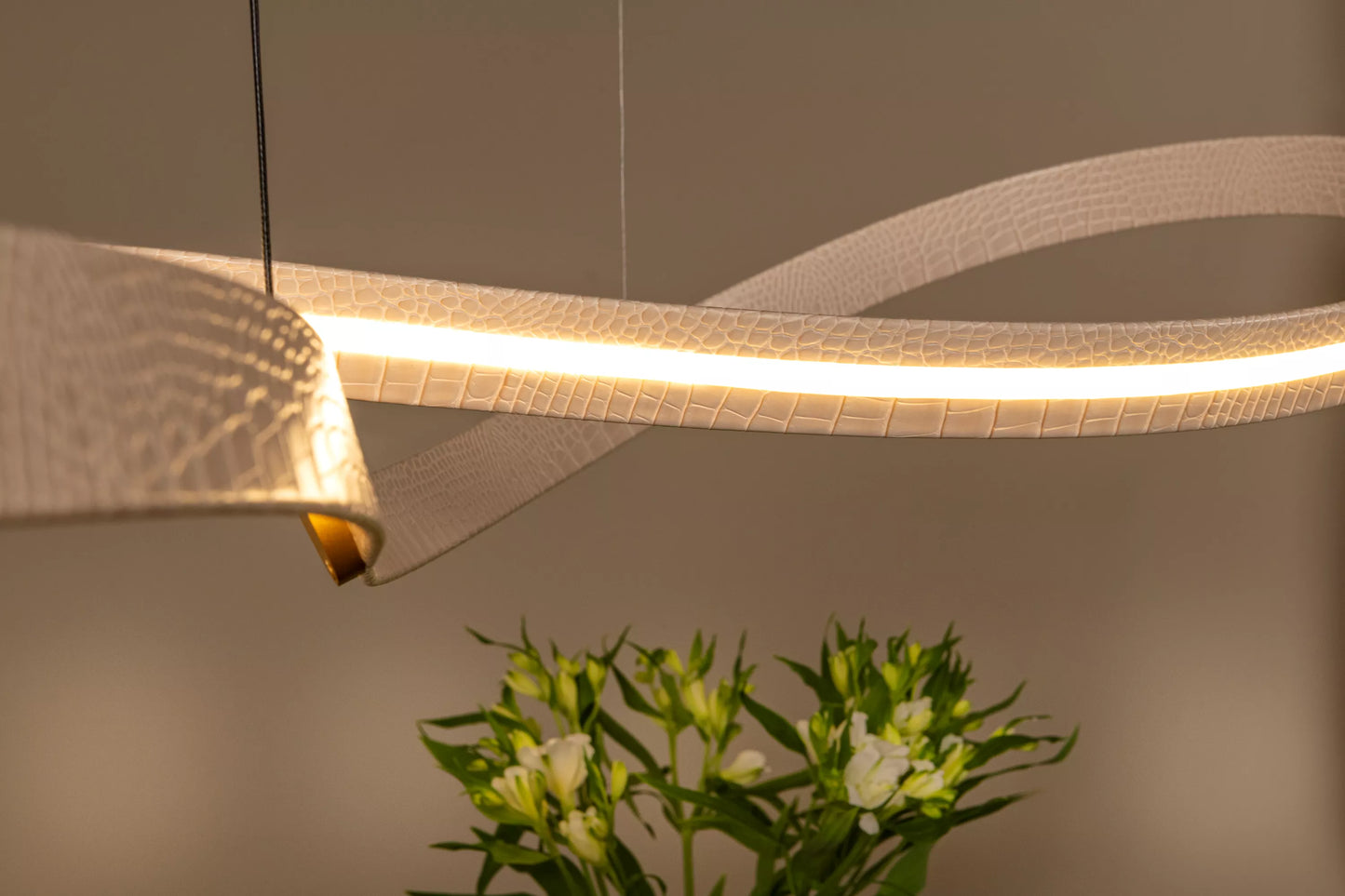 Lucide SLALOM - Pendant light - LED Dim. - CCT - 1x80W 2200K/4000K - Cream | Premium