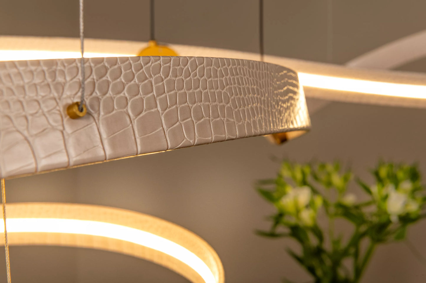 Lucide SLALOM - Pendant light - LED Dim. - CCT - 1x80W 2200K/4000K - Cream | Premium