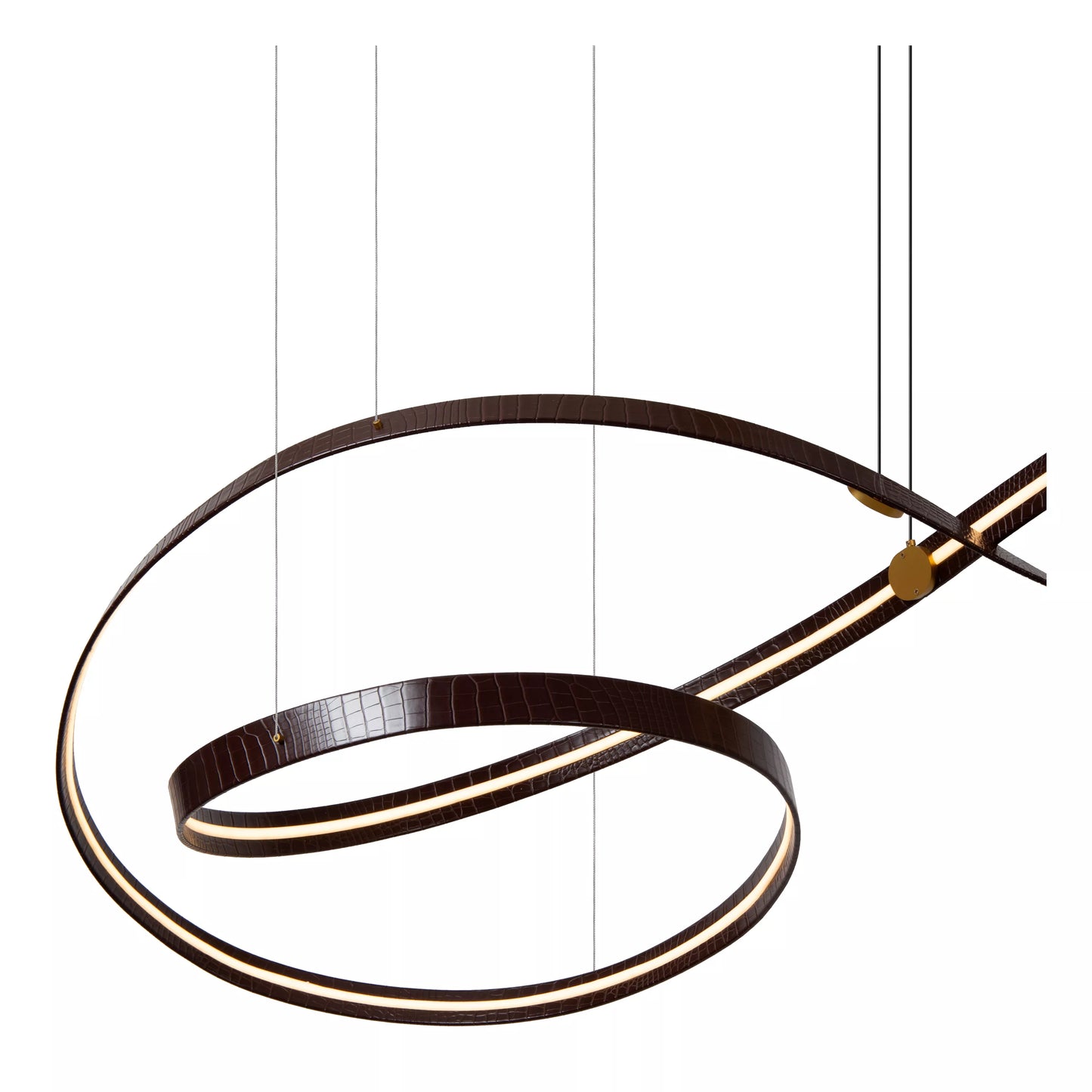 Lucide SLALOM - Pendant light - LED Dim. - CCT - 1x80W 2200K/4000K - Coffee | Premium