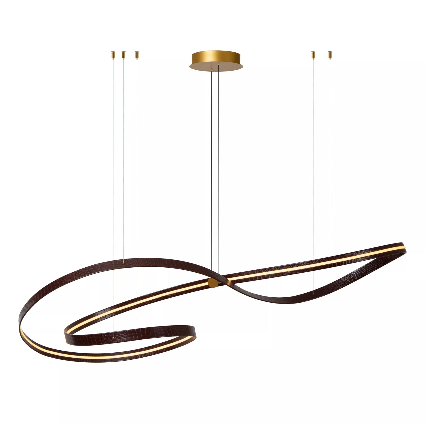Lucide SLALOM - Pendant light - LED Dim. - CCT - 1x80W 2200K/4000K - Coffee | Premium