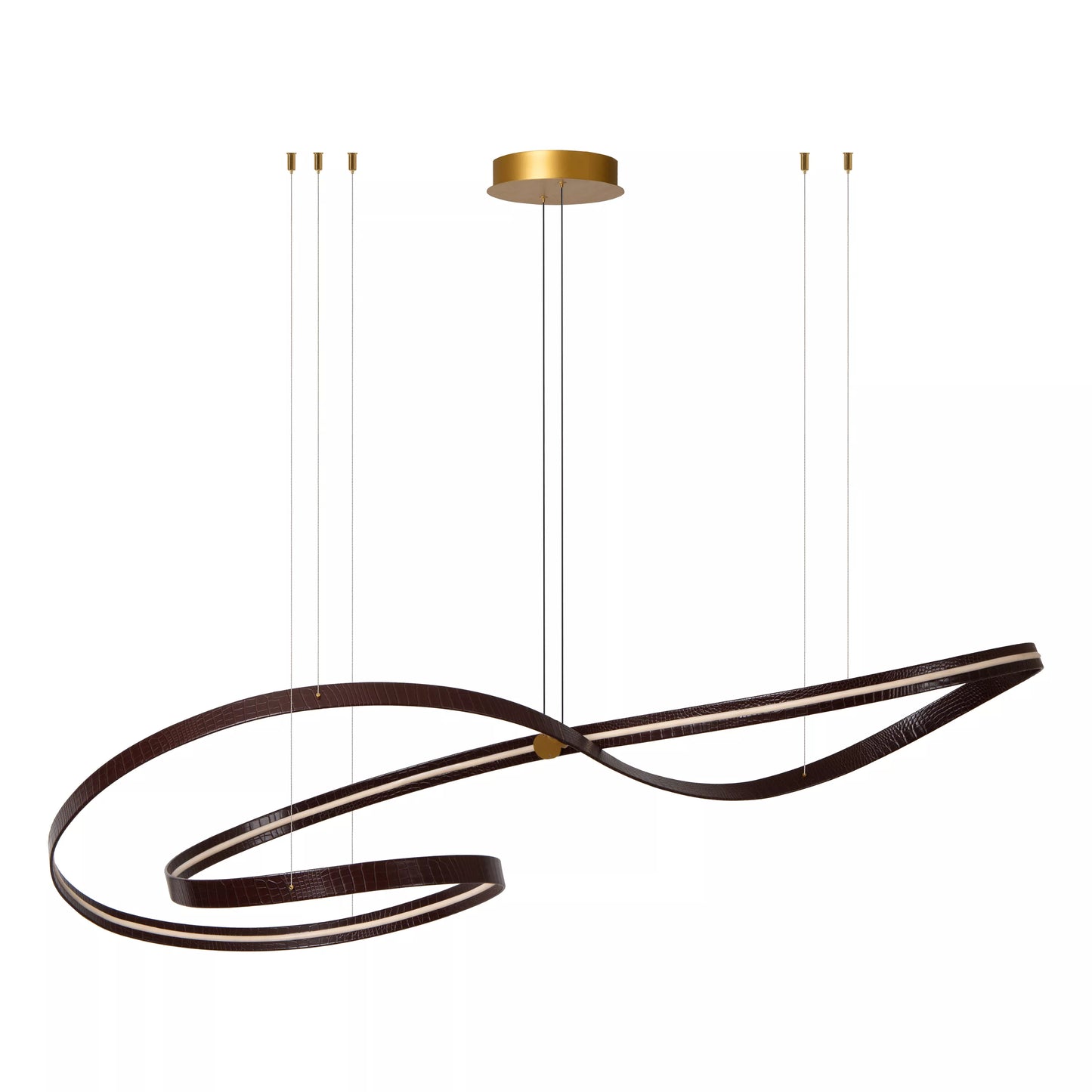 Lucide SLALOM - Pendant light - LED Dim. - CCT - 1x80W 2200K/4000K - Coffee | Premium