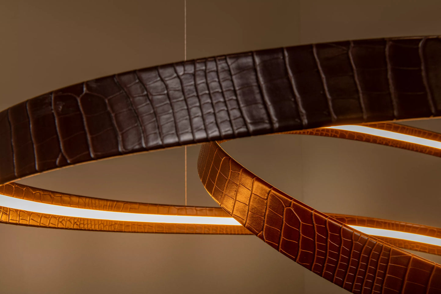 Lucide SLALOM - Pendant light - LED Dim. - CCT - 1x80W 2200K/4000K - Coffee | Premium
