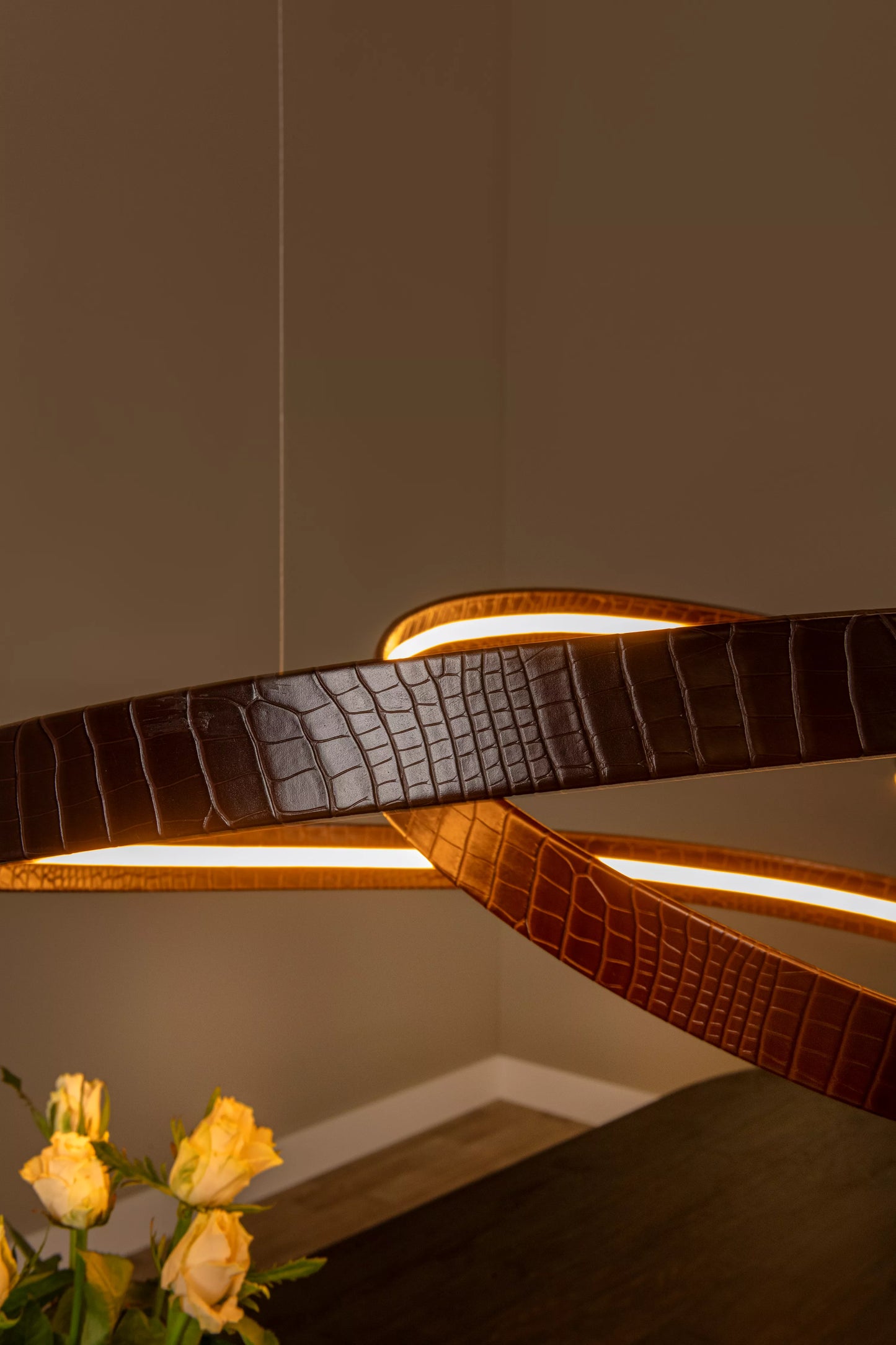 Lucide SLALOM - Pendant light - LED Dim. - CCT - 1x80W 2200K/4000K - Coffee | Premium