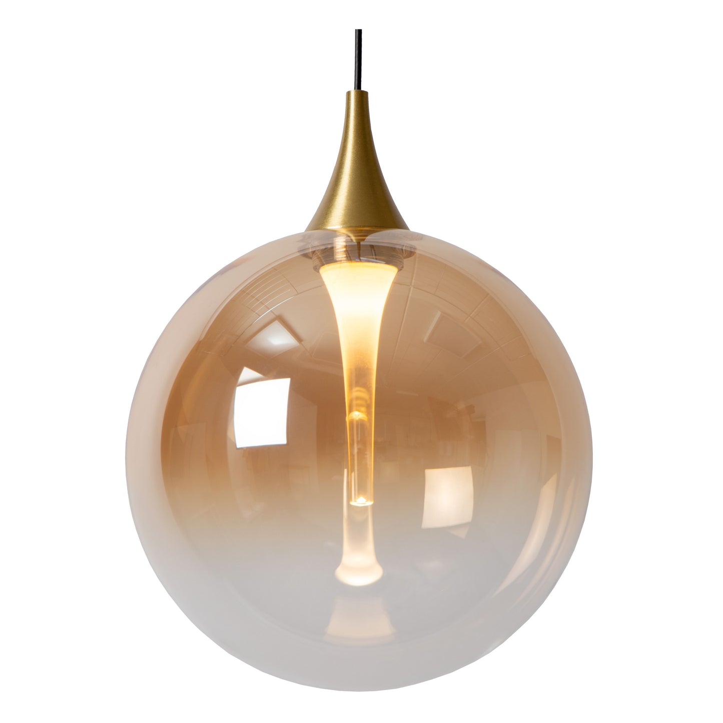 Lucide GISELA - Pendant light - Ø 16 cm - LED Dim. - 1x5W 2700K - Amber