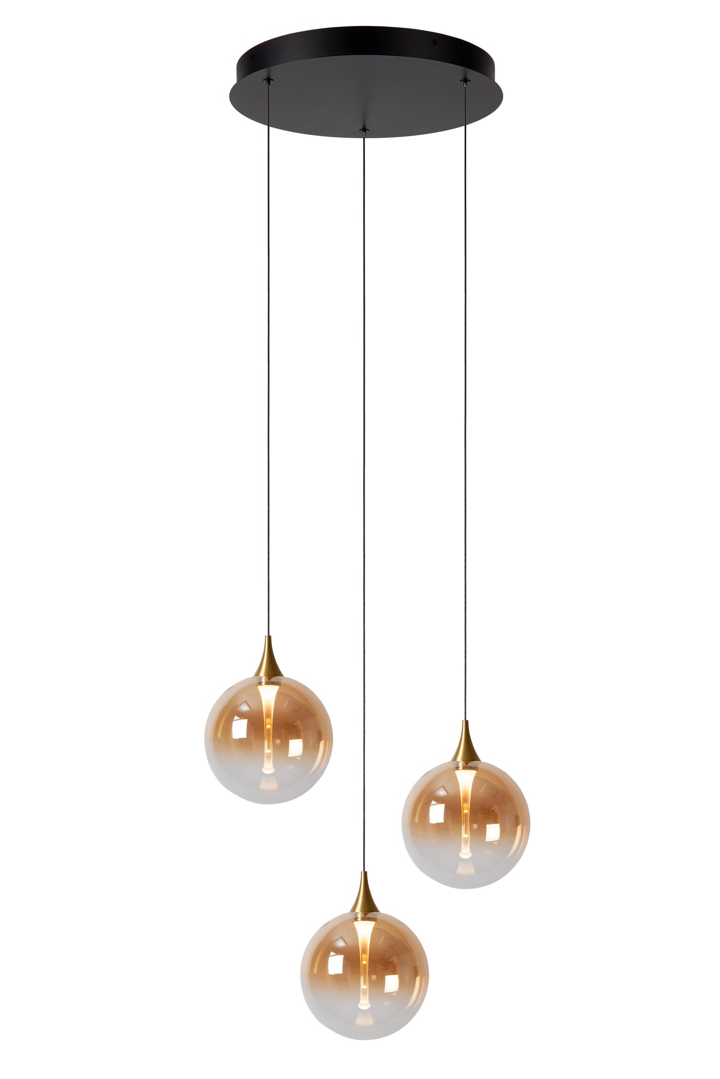 Lucide GISELA - Pendant light - Ø 36 cm - LED Dim. - 3x3,6W 2700K - Amber