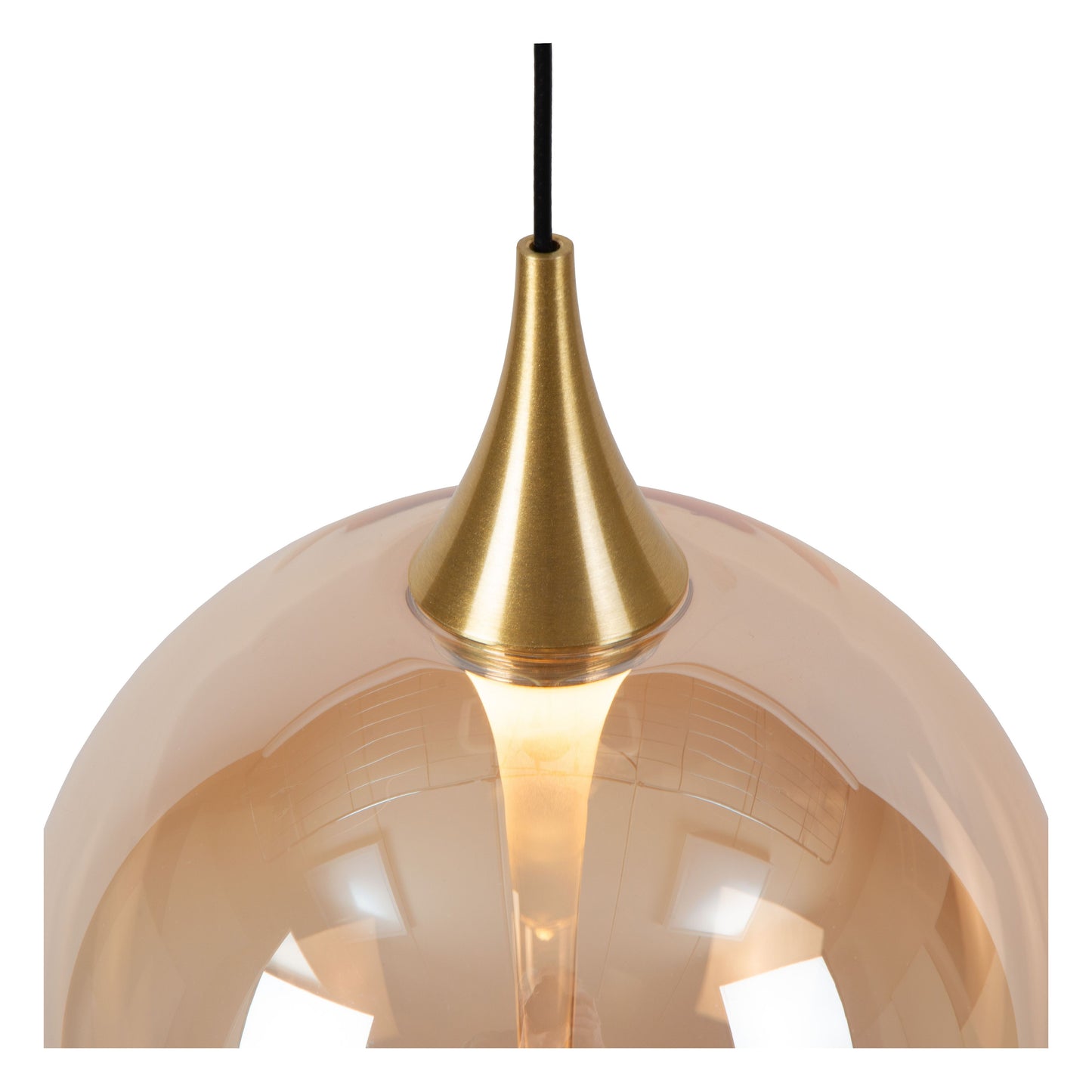 Lucide GISELA - Pendant light - Ø 36 cm - LED Dim. - 3x3,6W 2700K - Amber