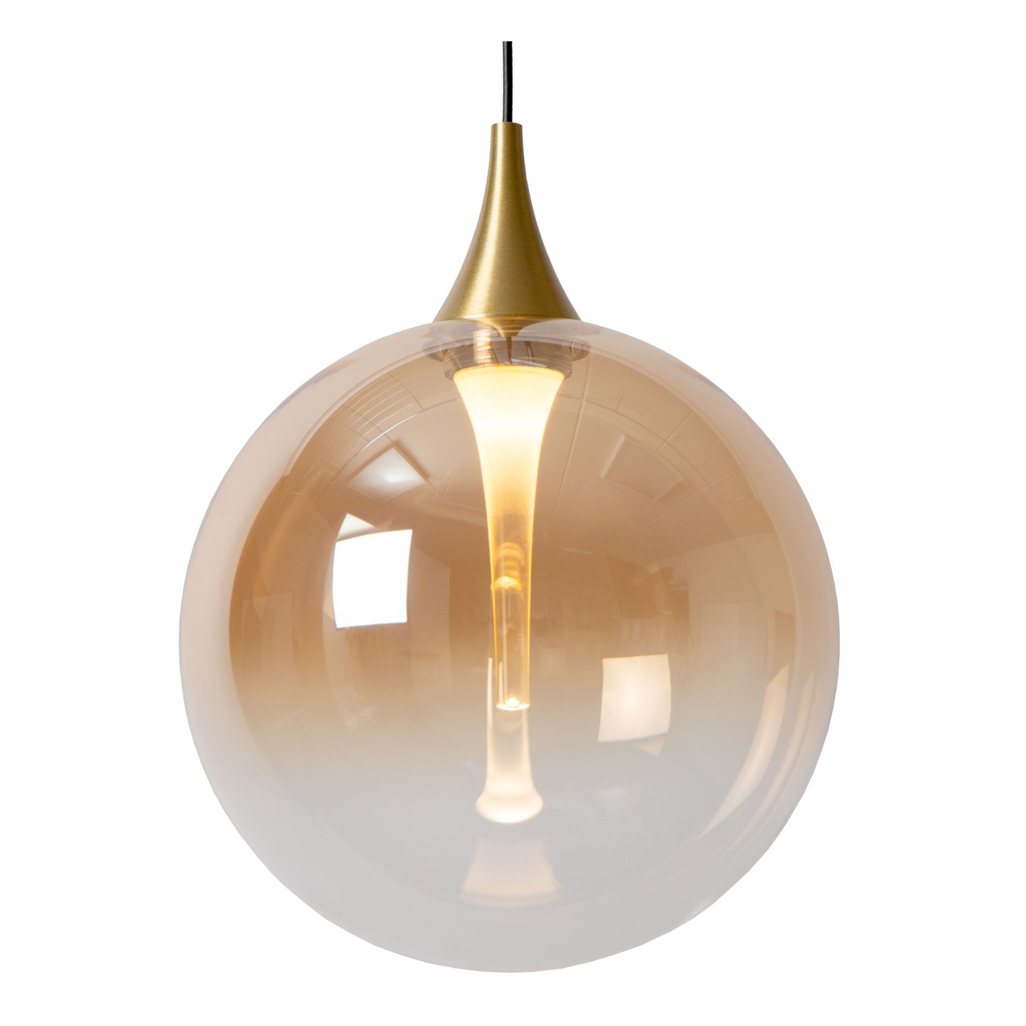 Lucide GISELA - Pendant light - Ø 36 cm - LED Dim. - 3x3,6W 2700K - Amber