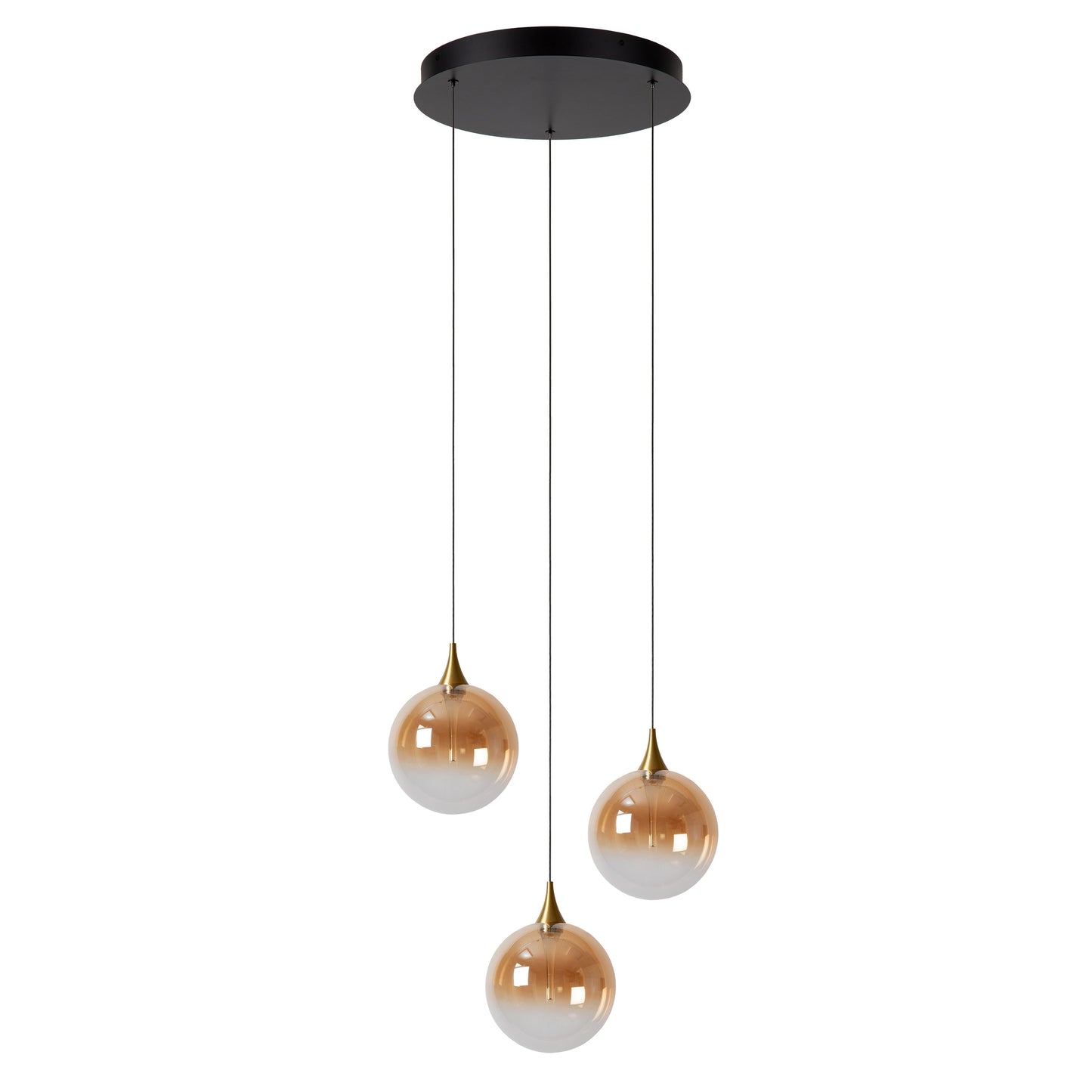 Lucide GISELA - Pendant light - Ø 36 cm - LED Dim. - 3x3,6W 2700K - Amber