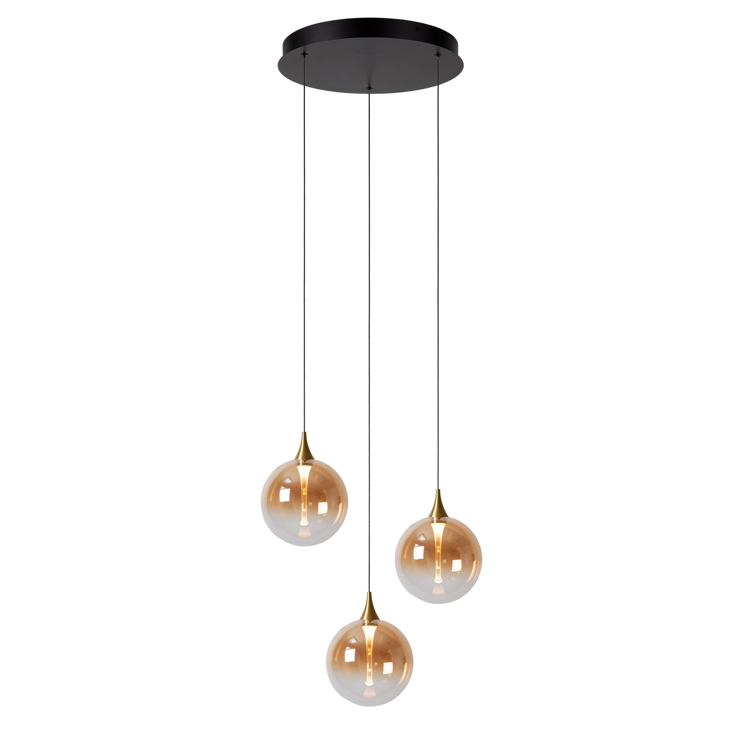 Lucide GISELA - Pendant light - Ø 36 cm - LED Dim. - 3x3,6W 2700K - Amber