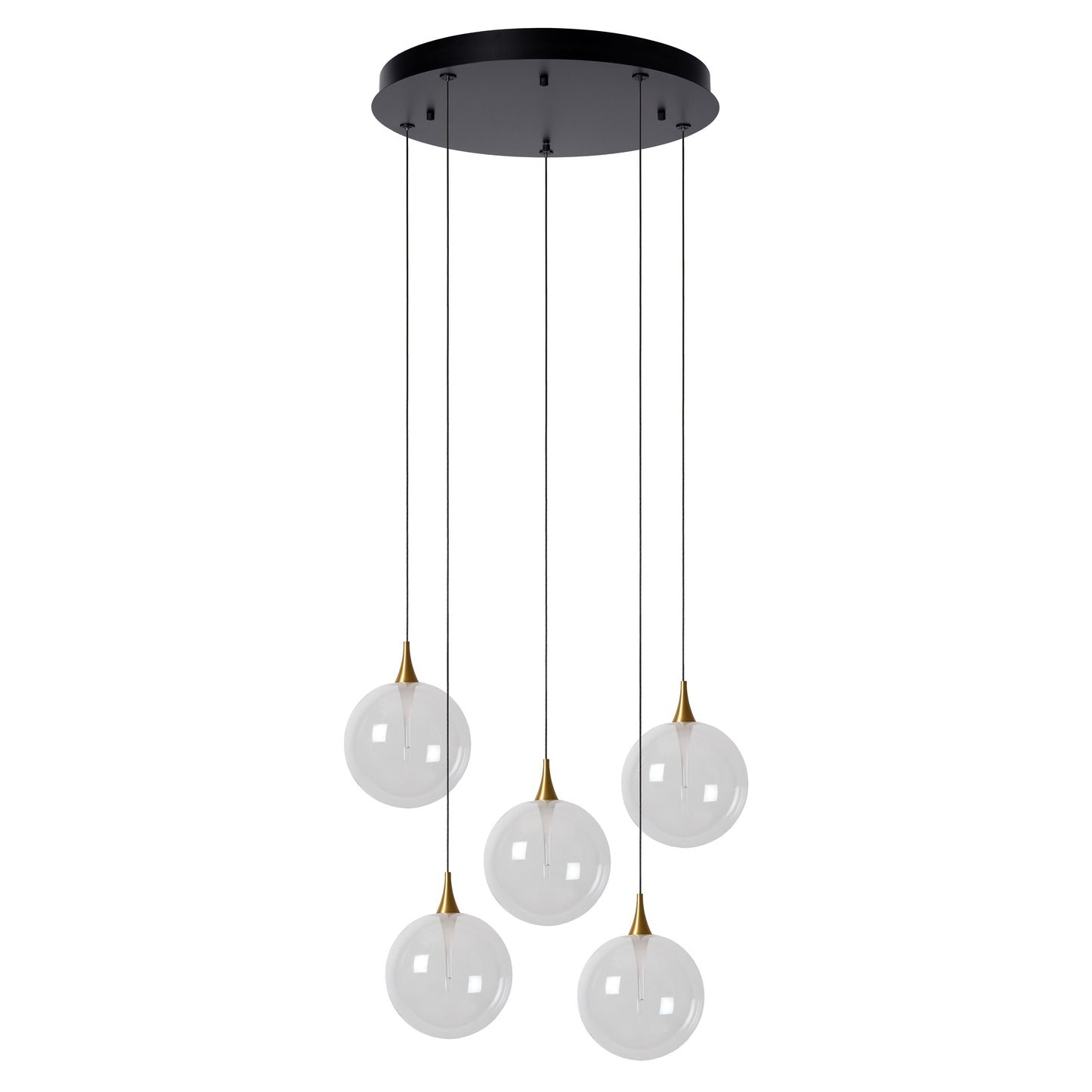 Lucide GISELA - Pendant light - Ø 48 cm - LED Dim. - 5x3,8W 2700K - Transparant