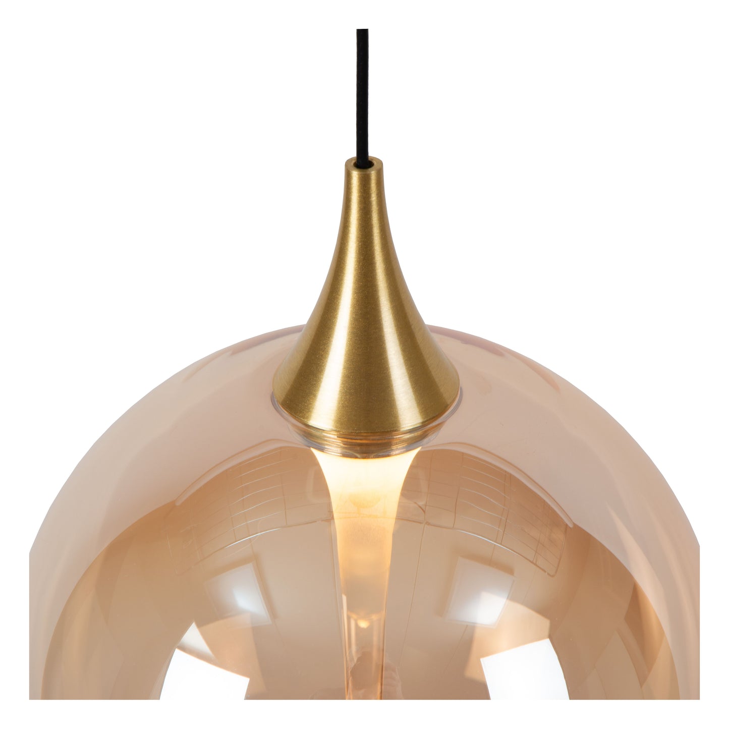 Lucide GISELA - Pendant light - Ø 48 cm - LED Dim. - 5x3,8W 2700K - Amber