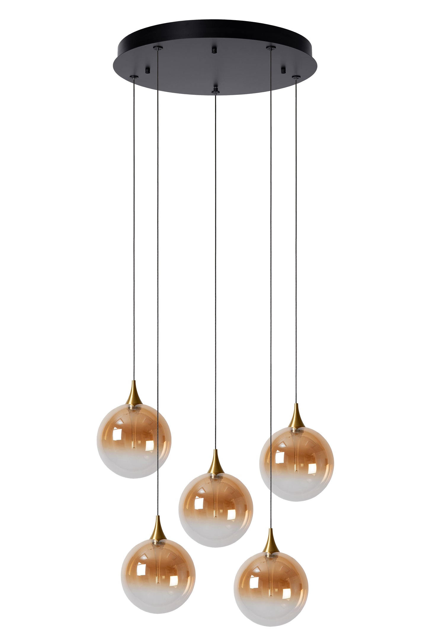 Lucide GISELA - Pendant light - Ø 48 cm - LED Dim. - 5x3,8W 2700K - Amber