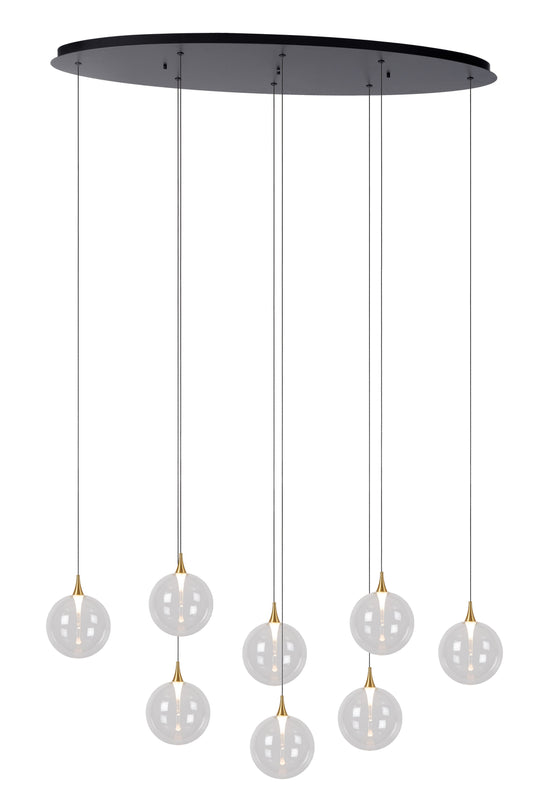 Lucide GISELA - Pendant light - LED Dim. - 8x3,9W 2700K - Transparant