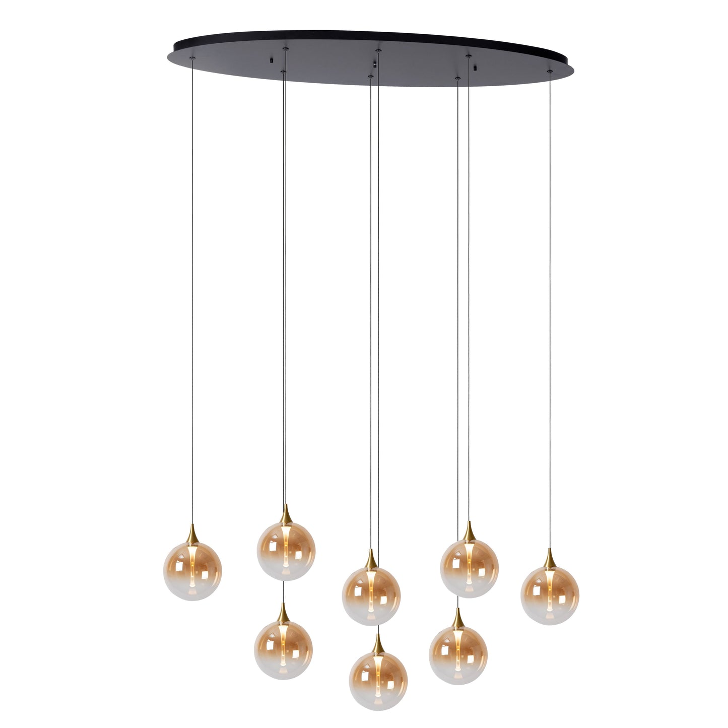 Lucide GISELA - Pendant light - LED Dim. - 8x3,9W 2700K - Amber