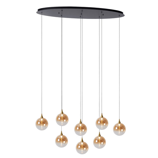 Lucide GISELA - Pendant light - LED Dim. - 8x3,9W 2700K - Amber