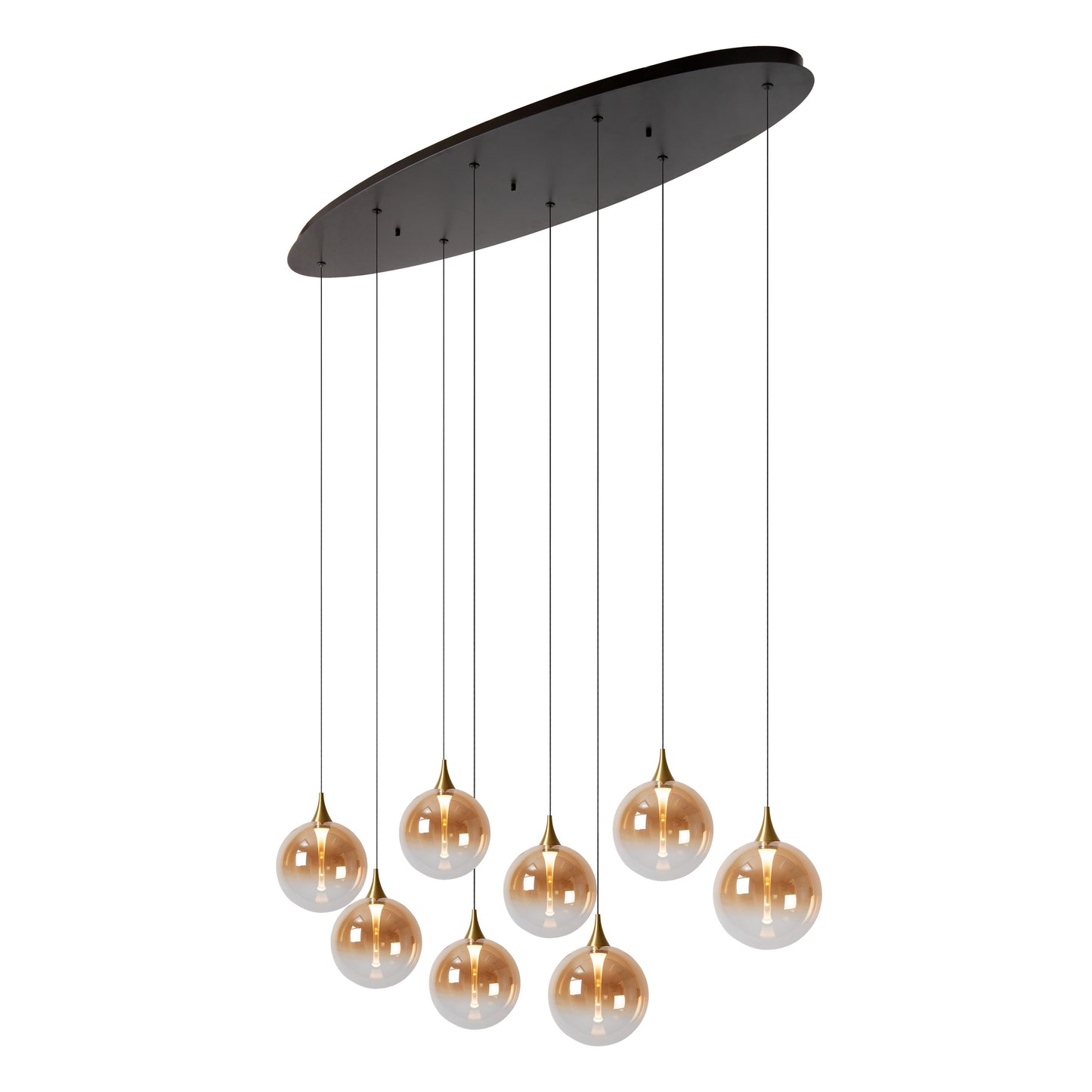 Lucide GISELA - Pendant light - LED Dim. - 8x3,9W 2700K - Amber