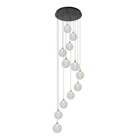 Lucide GISELA - Pendant light - Ø 61 cm - LED Dim. - 12x3,6W 2700K - Transparant