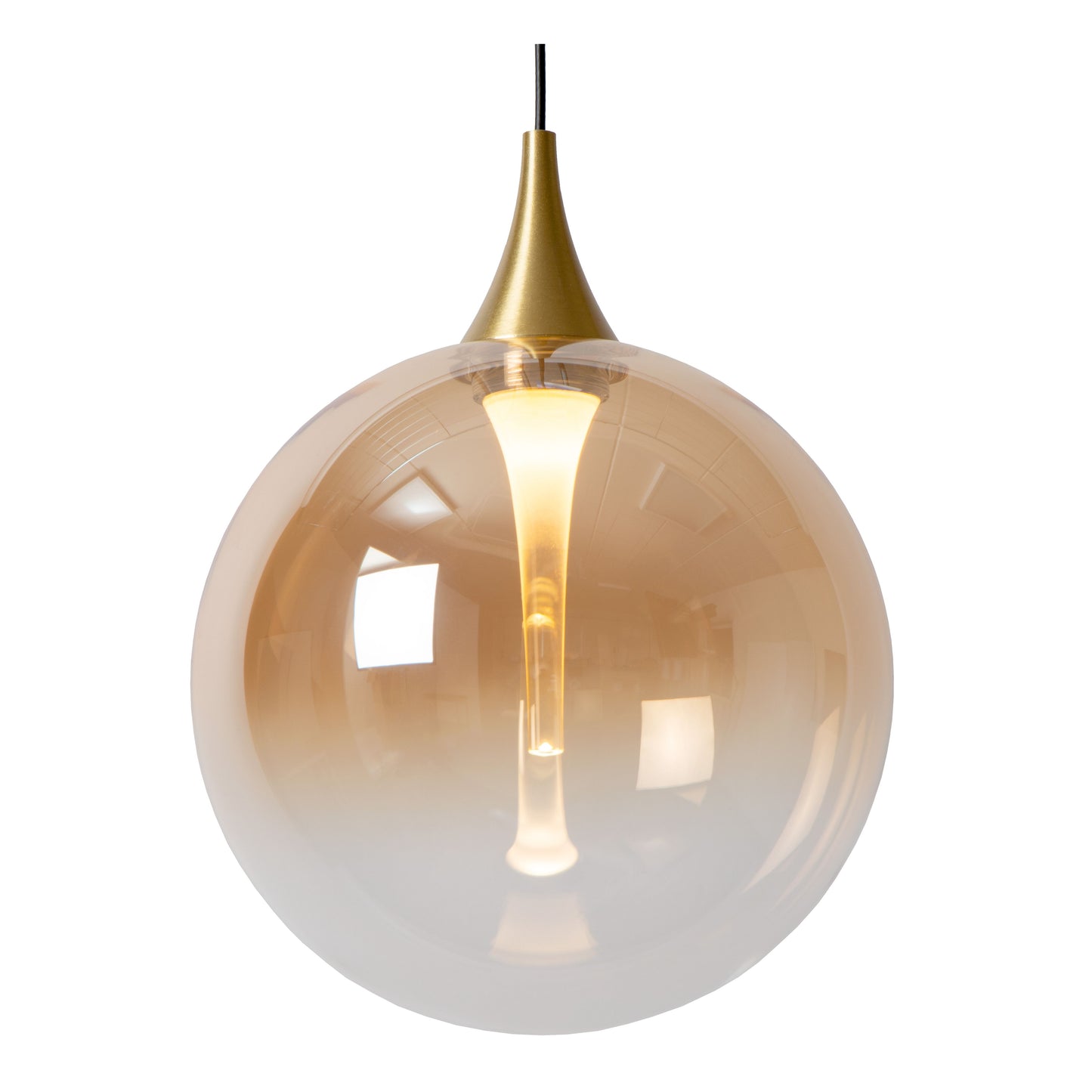 Lucide GISELA - Pendant light - Ø 61 cm - LED Dim. - 12x3,6W 2700K - Amber