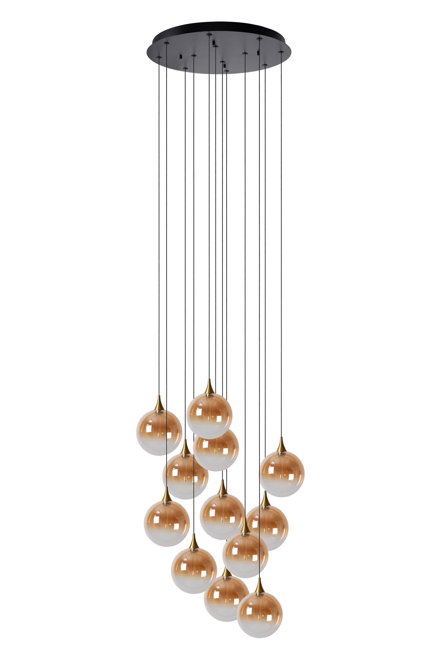 Lucide GISELA - Pendant light - Ø 61 cm - LED Dim. - 12x3,6W 2700K - Amber