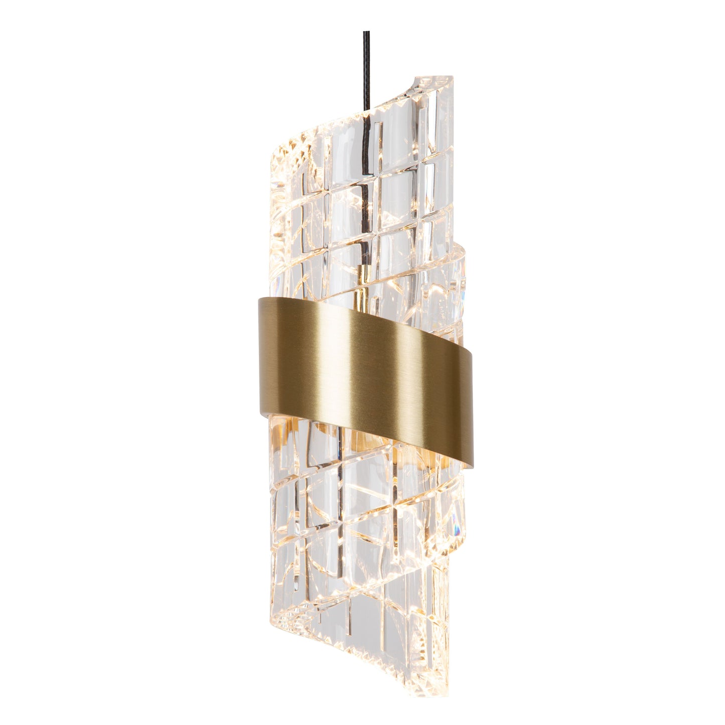 Lucide KLIGANDE - Pendant light - Ø 13 cm - LED - 1x9W 2700K - Matt Gold / Brass