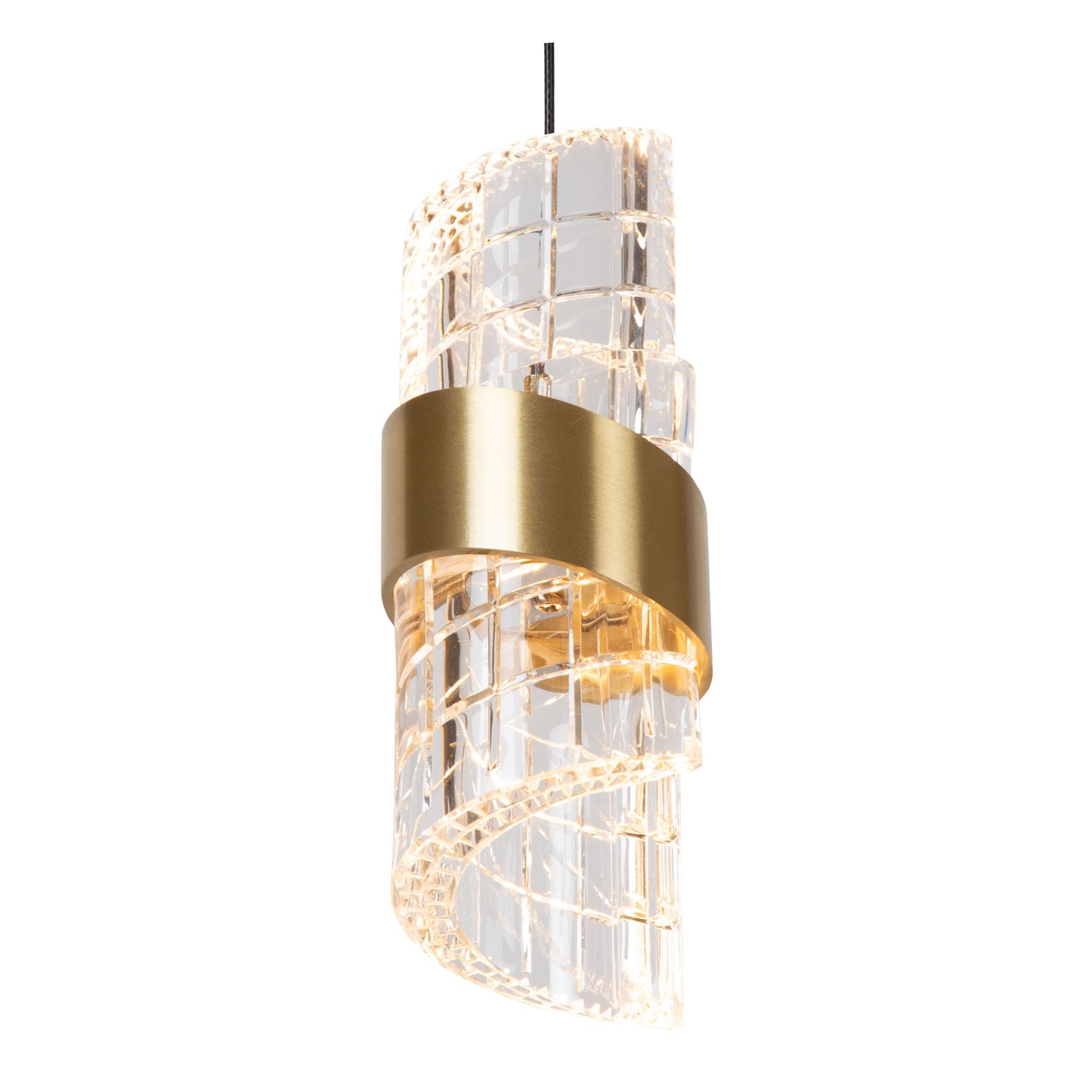 Lucide KLIGANDE - Pendant light - Ø 13 cm - LED - 1x9W 2700K - Matt Gold / Brass