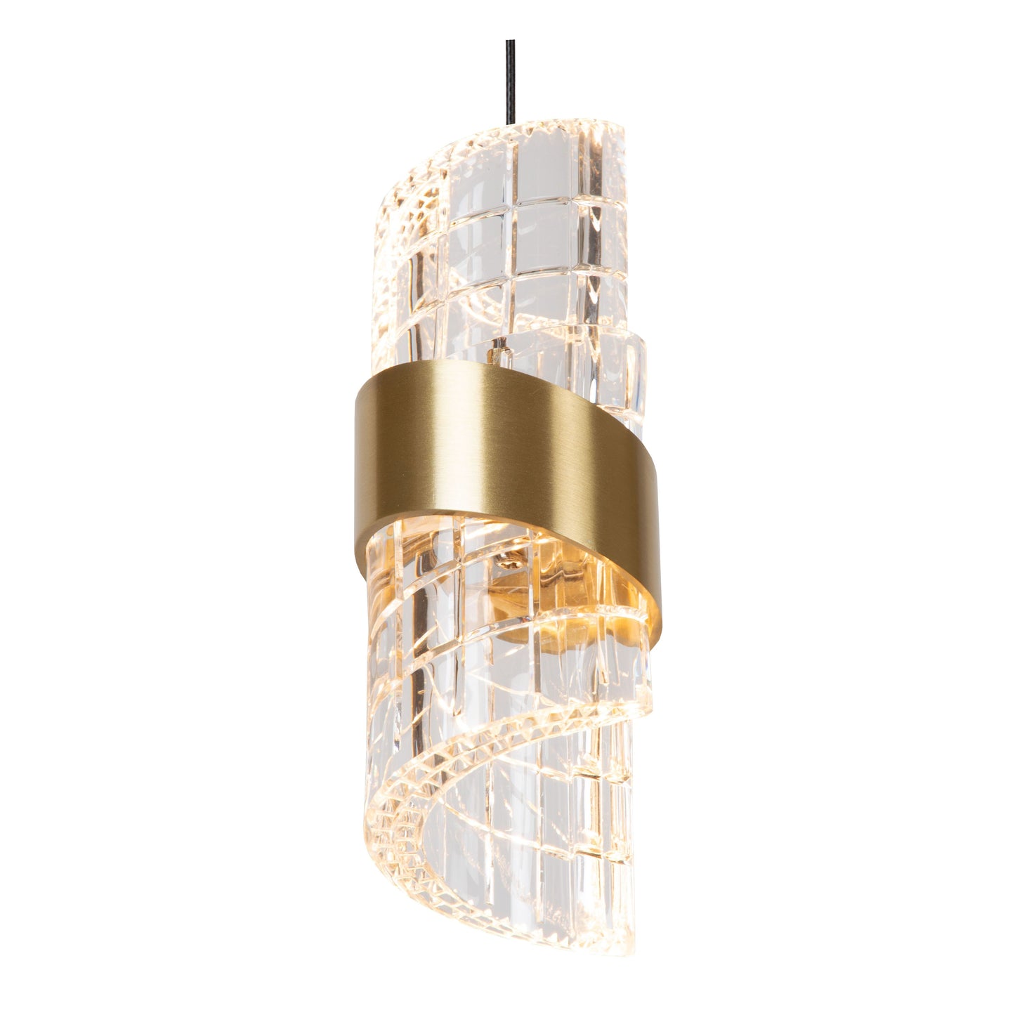 Lucide KLIGANDE - Pendant light - Ø 13 cm - LED - 1x9W 2700K - Matt Gold / Brass