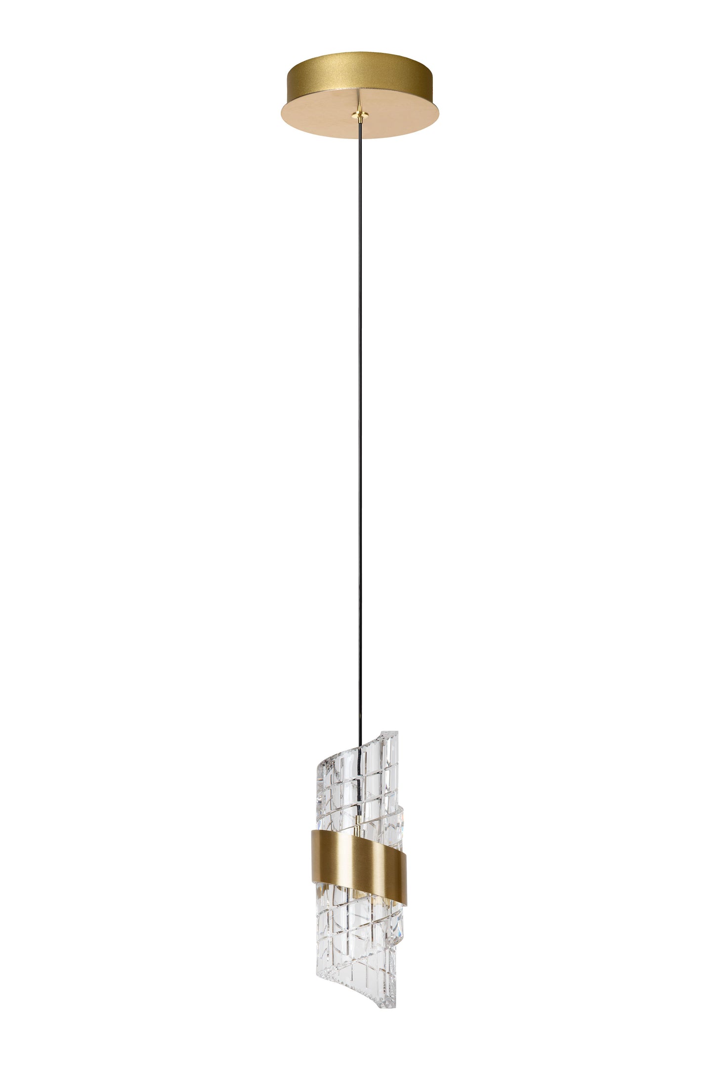 Lucide KLIGANDE - Pendant light - Ø 13 cm - LED - 1x9W 2700K - Matt Gold / Brass