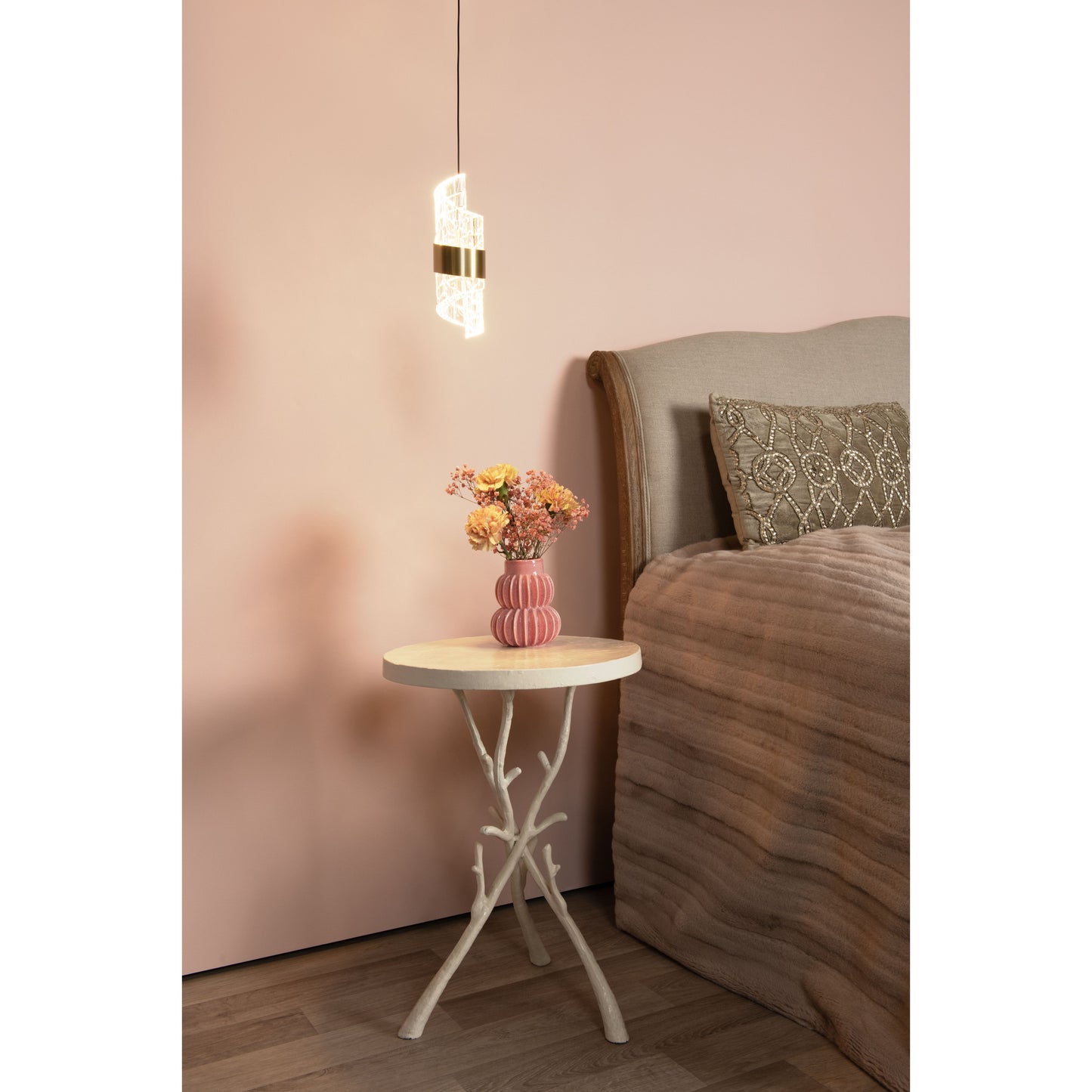 Lucide KLIGANDE - Pendant light - Ø 13 cm - LED - 1x9W 2700K - Matt Gold / Brass