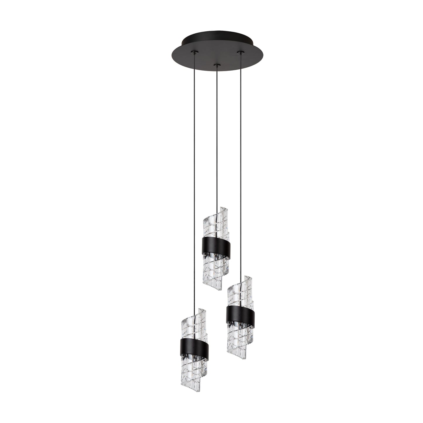 Lucide KLIGANDE - Pendant light - Ø 25 cm - LED Dim. - 3x8W 2700K - Black