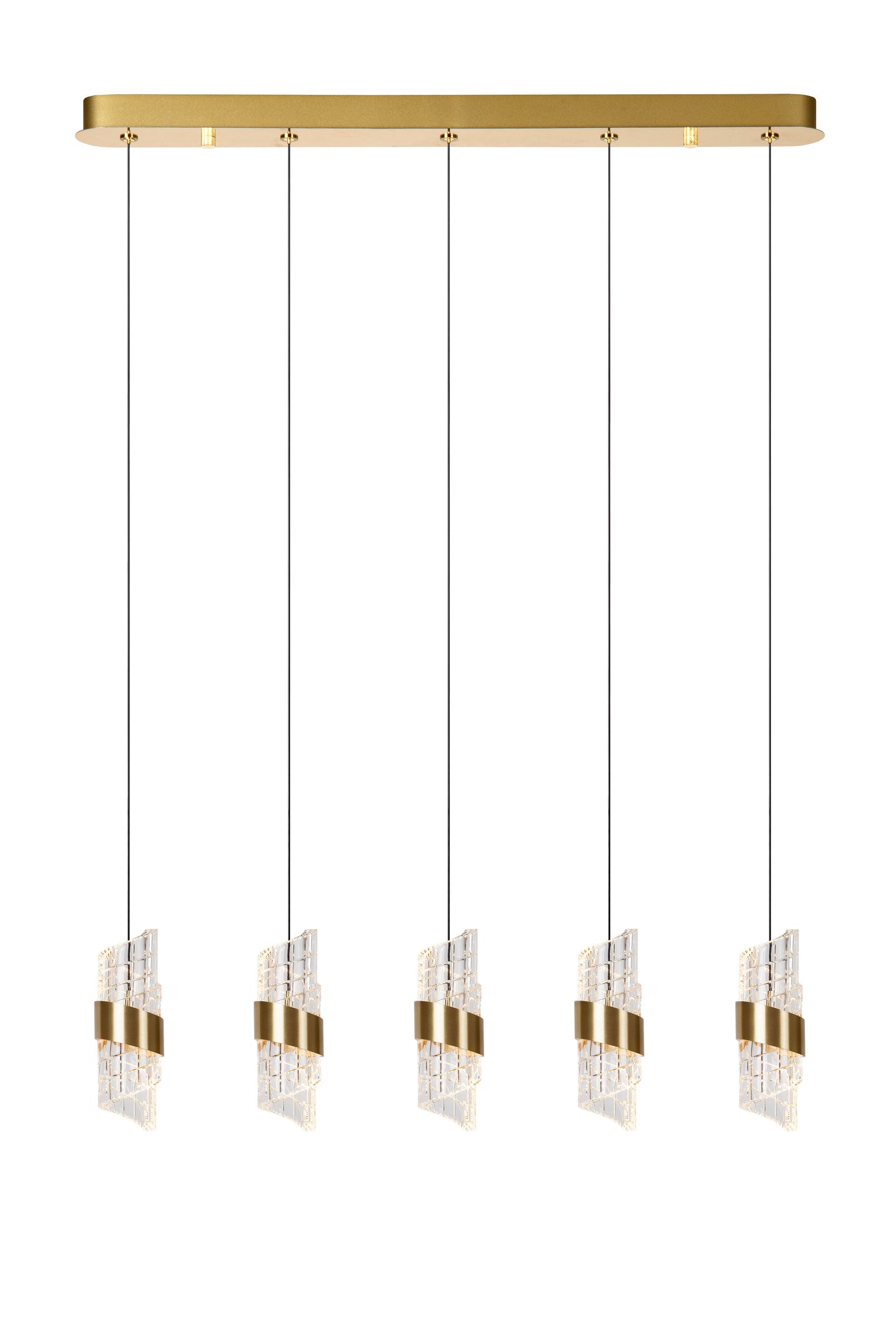 Lucide KLIGANDE - Pendant light - LED Dim. - 5x7,8W 2700K - Matt Gold / Brass