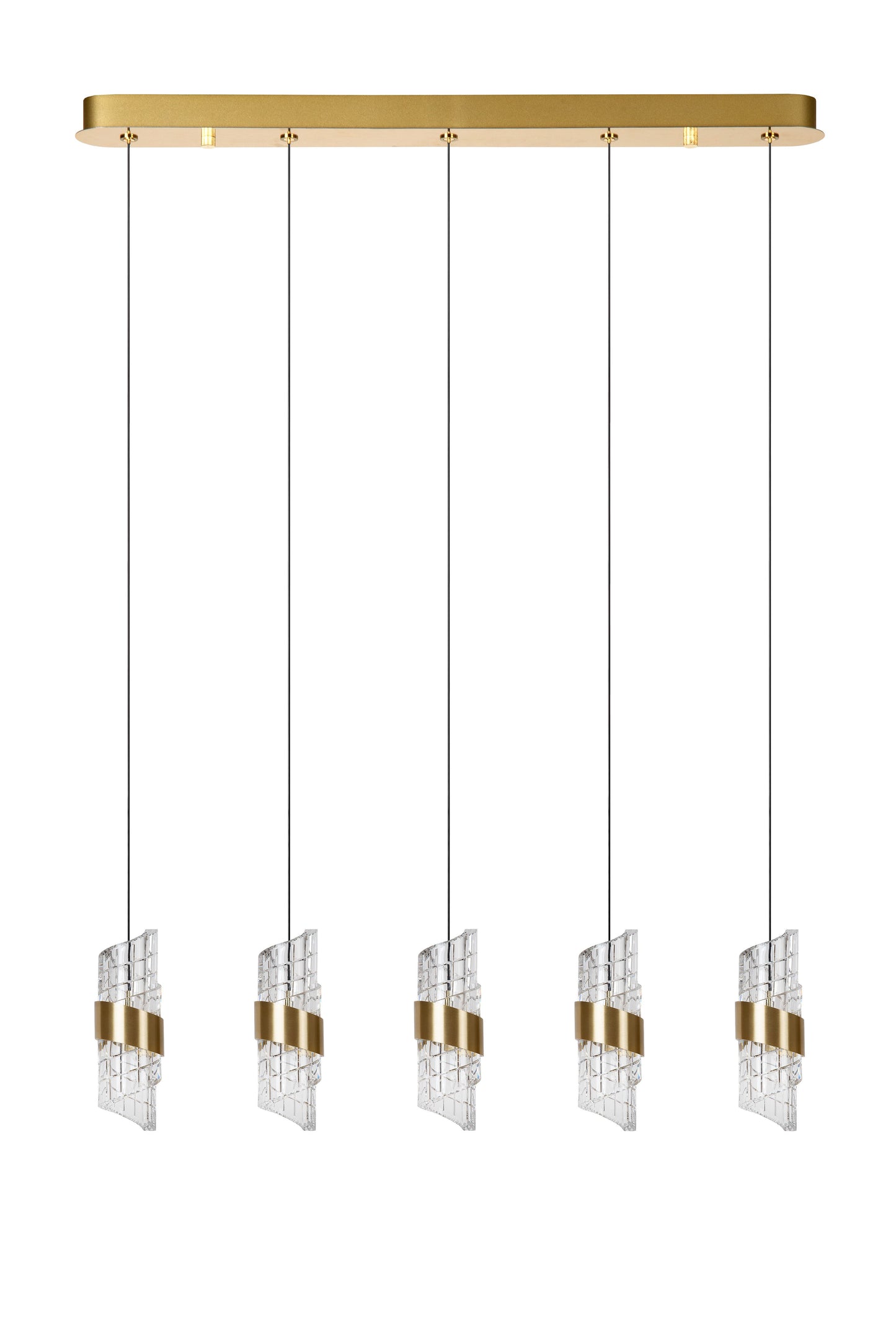 Lucide KLIGANDE - Pendant light - LED Dim. - 5x7,8W 2700K - Matt Gold / Brass