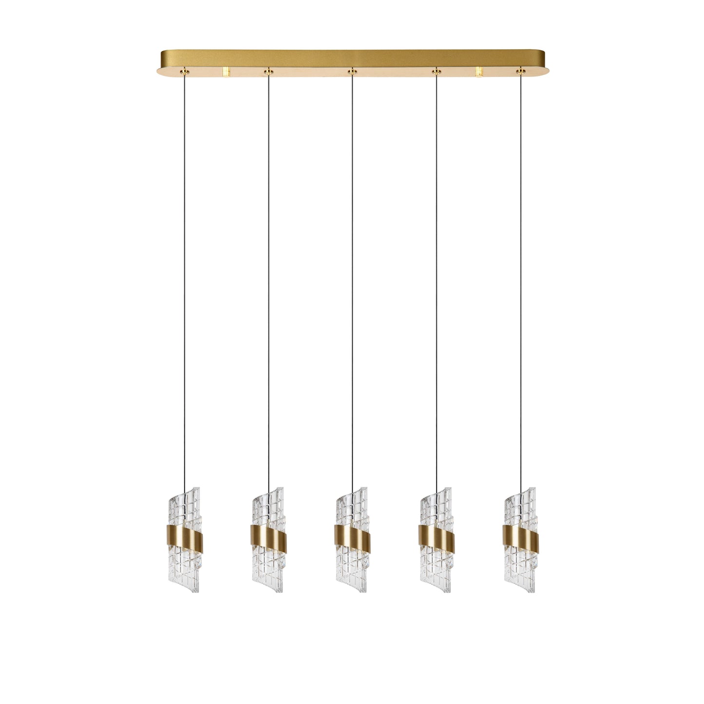 Lucide KLIGANDE - Pendant light - LED Dim. - 5x7,8W 2700K - Matt Gold / Brass