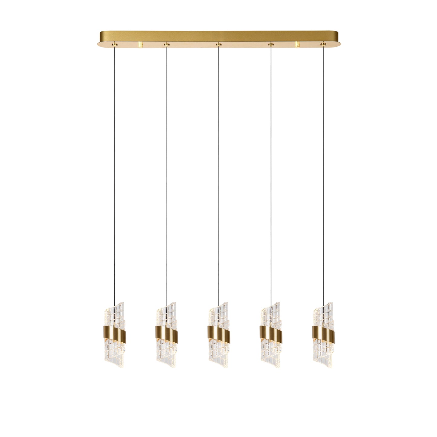 Lucide KLIGANDE - Pendant light - LED Dim. - 5x7,8W 2700K - Matt Gold / Brass