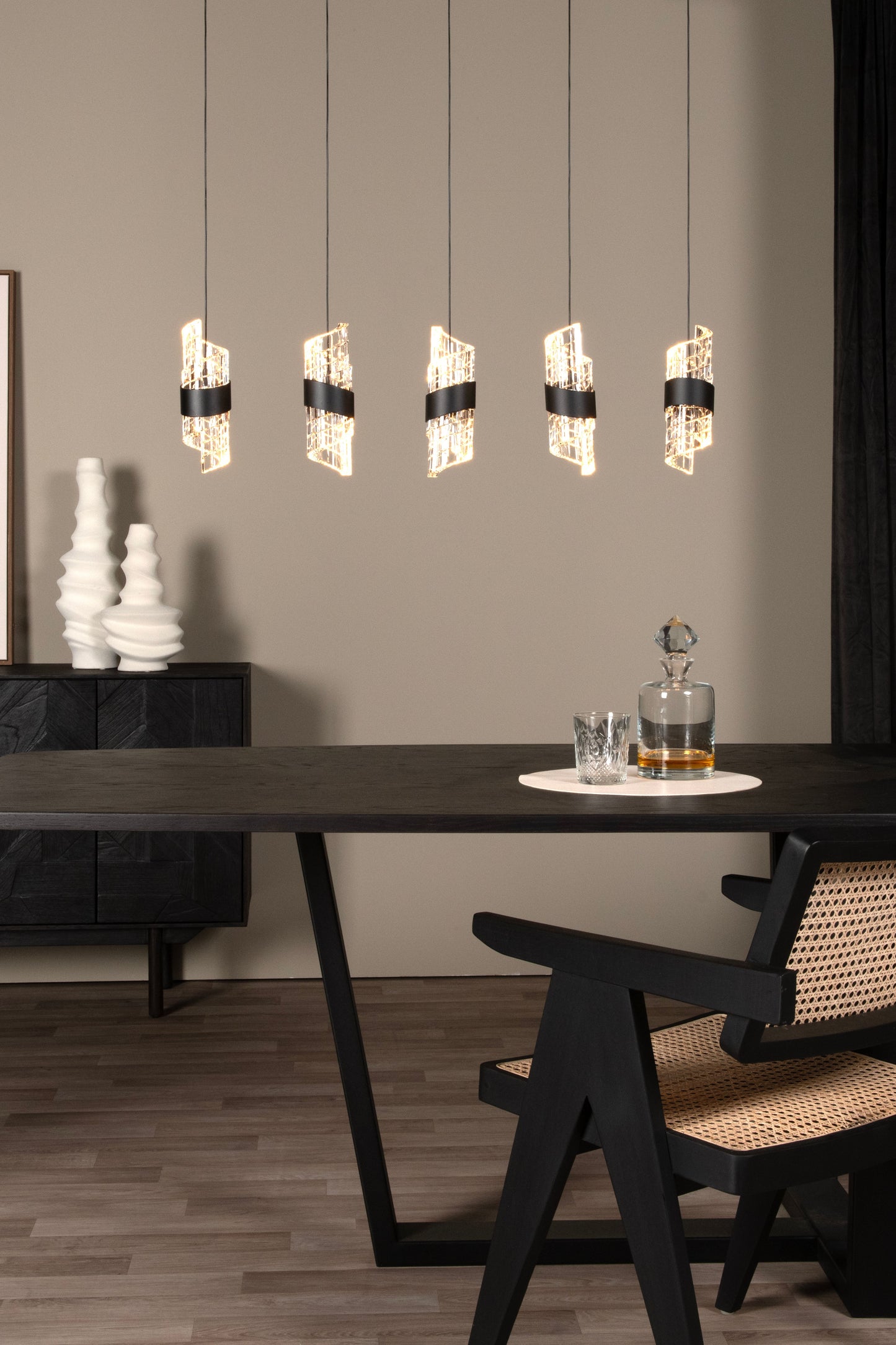 Lucide KLIGANDE - Pendant light - LED Dim. - 5x7,8W 2700K - Black