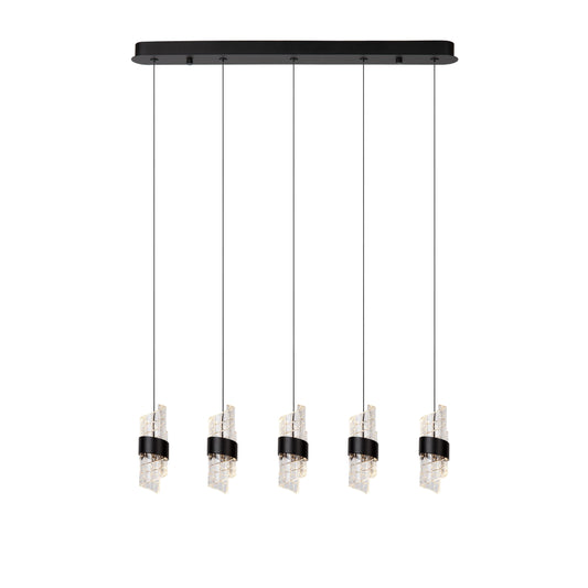 Lucide KLIGANDE - Pendant light - LED Dim. - 5x7,8W 2700K - Black