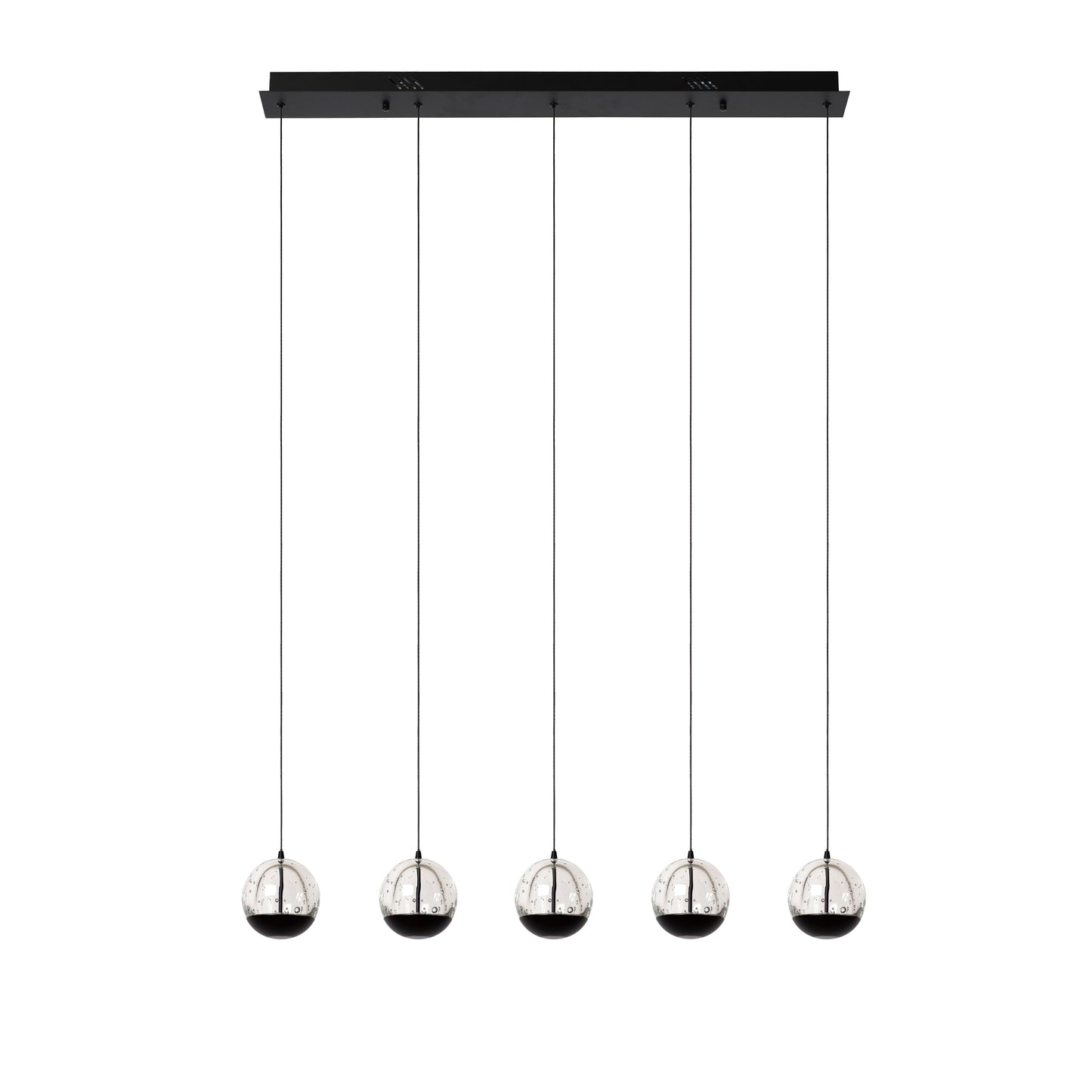 Lucide SENTUBAL - Pendant light - LED Dim. - 5x5,3W 2700K - Black