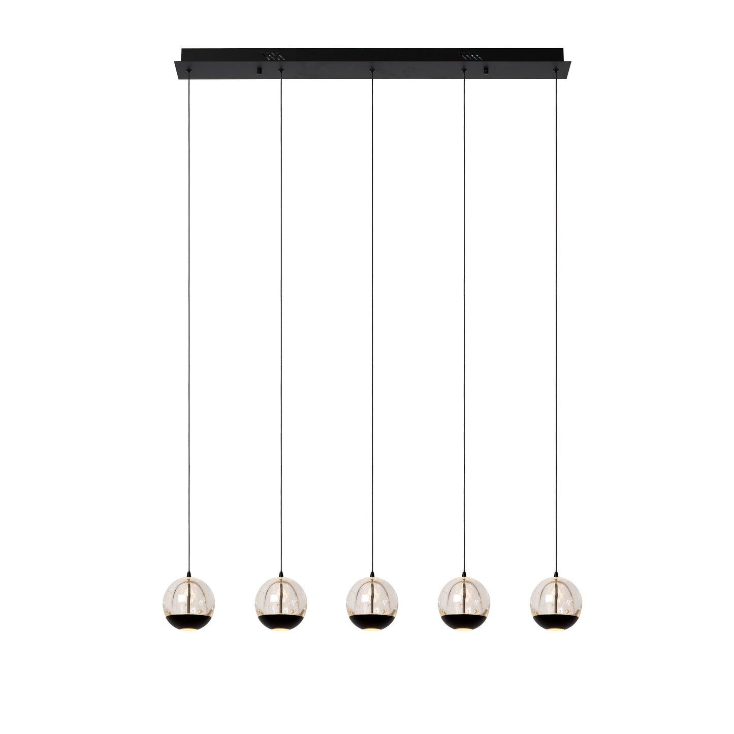 Lucide SENTUBAL - Pendant light - LED Dim. - 5x5,3W 2700K - Black