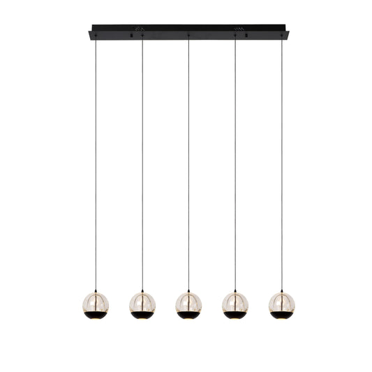 Lucide SENTUBAL - Pendant light - LED Dim. - 5x5,3W 2700K - Black