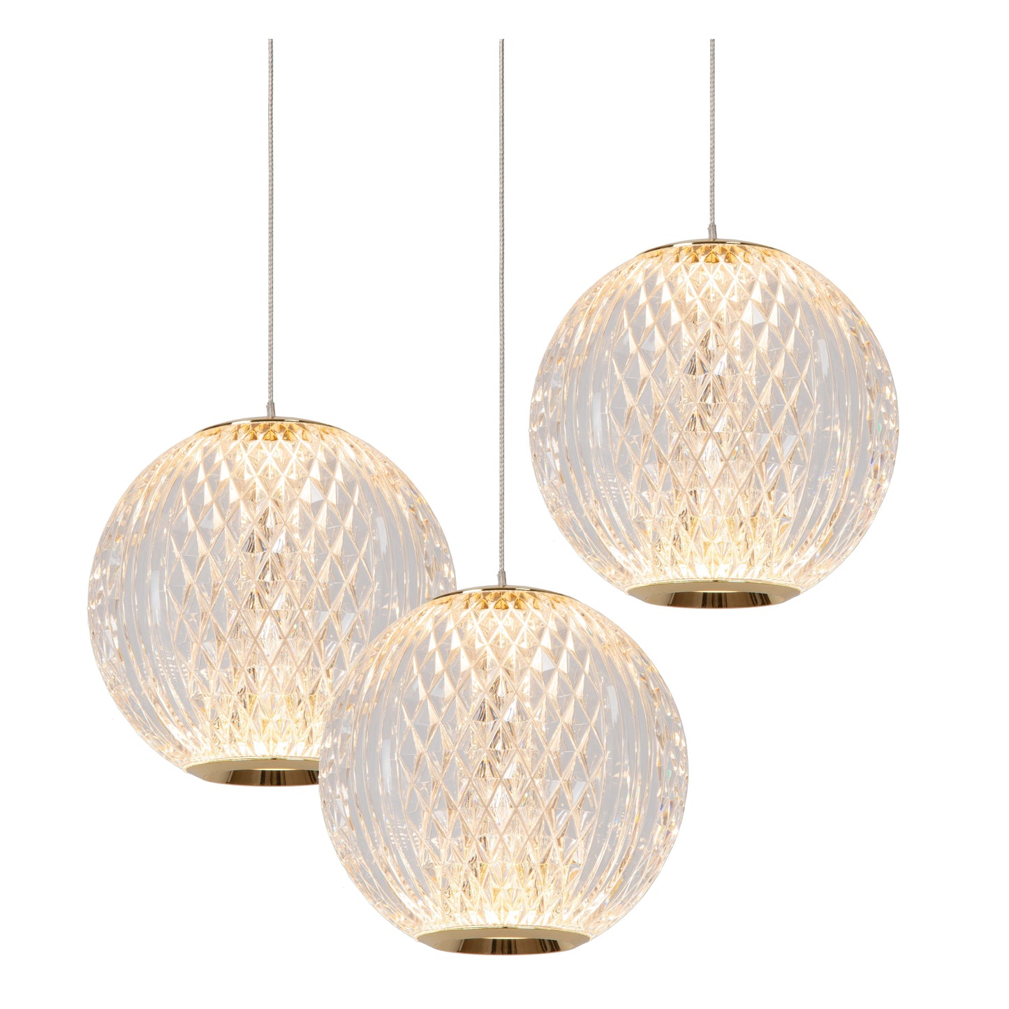 Lucide CINTRA - Pendant light - Ø 25 cm - LED Dim. - 3x4,7W 2700K - Transparant