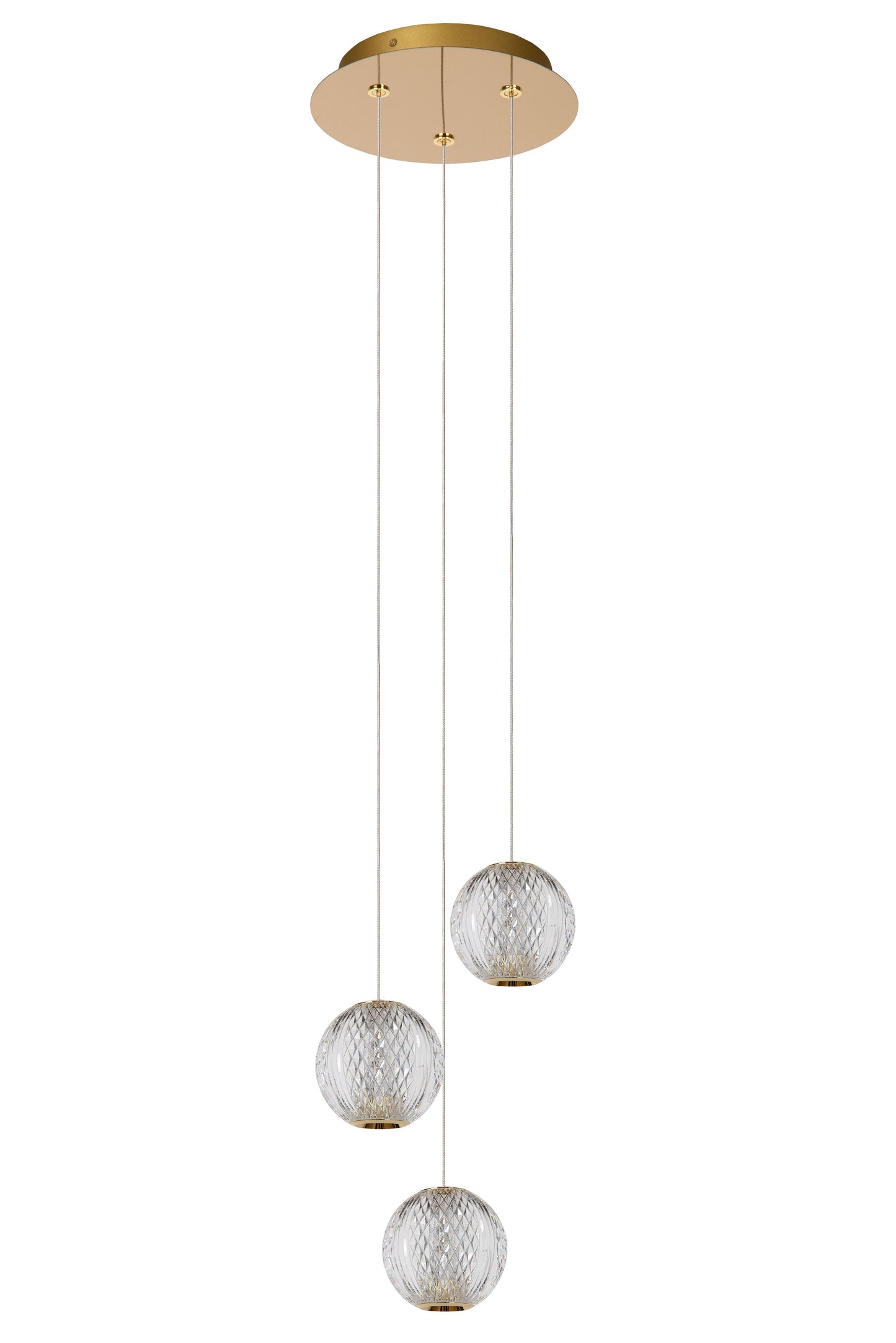 Lucide CINTRA - Pendant light - Ø 25 cm - LED Dim. - 3x4,7W 2700K - Transparant