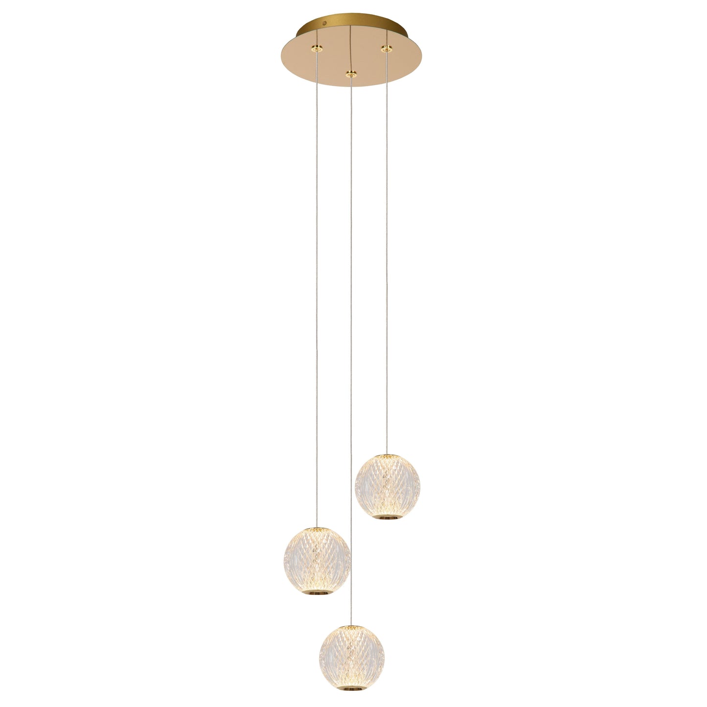 Lucide CINTRA - Pendant light - Ø 25 cm - LED Dim. - 3x4,7W 2700K - Transparant