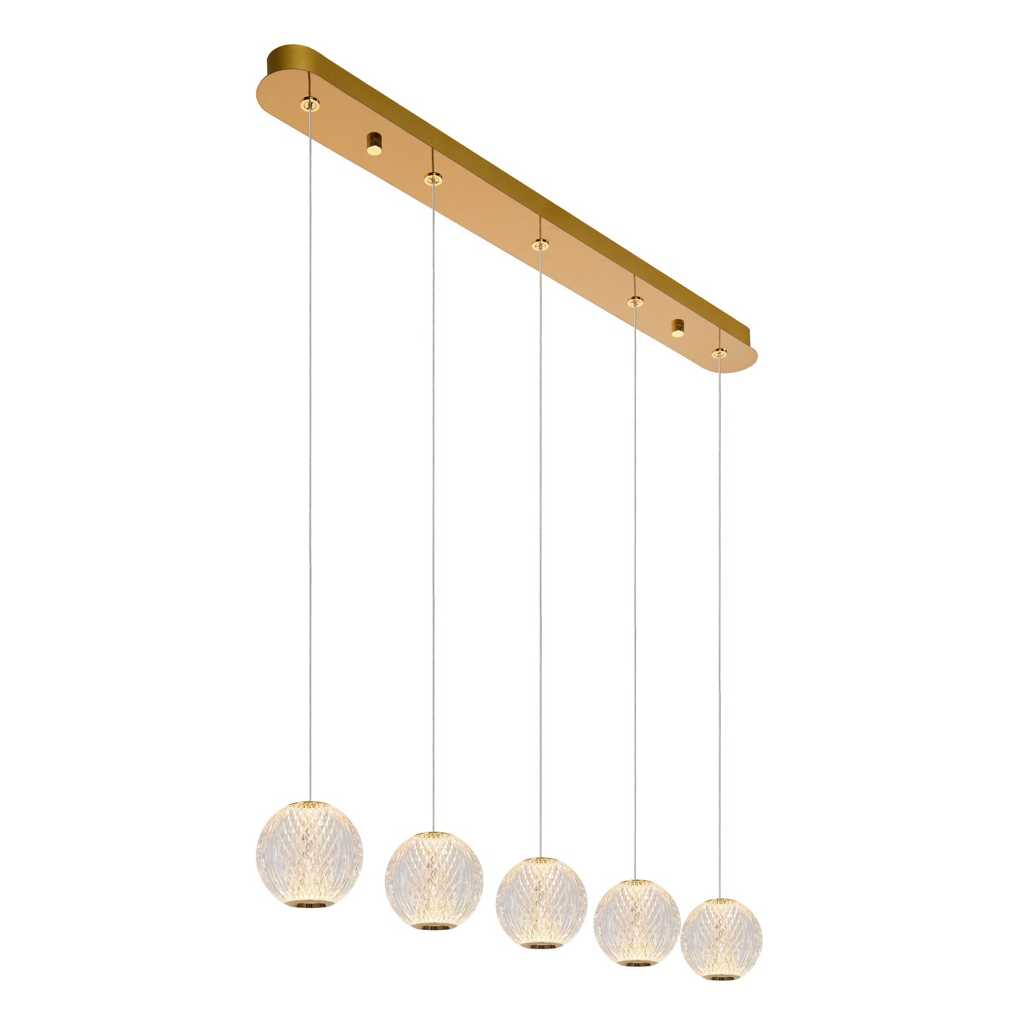 Lucide CINTRA - Pendant light - LED Dim. - 5x4,7W 2700K - Transparant