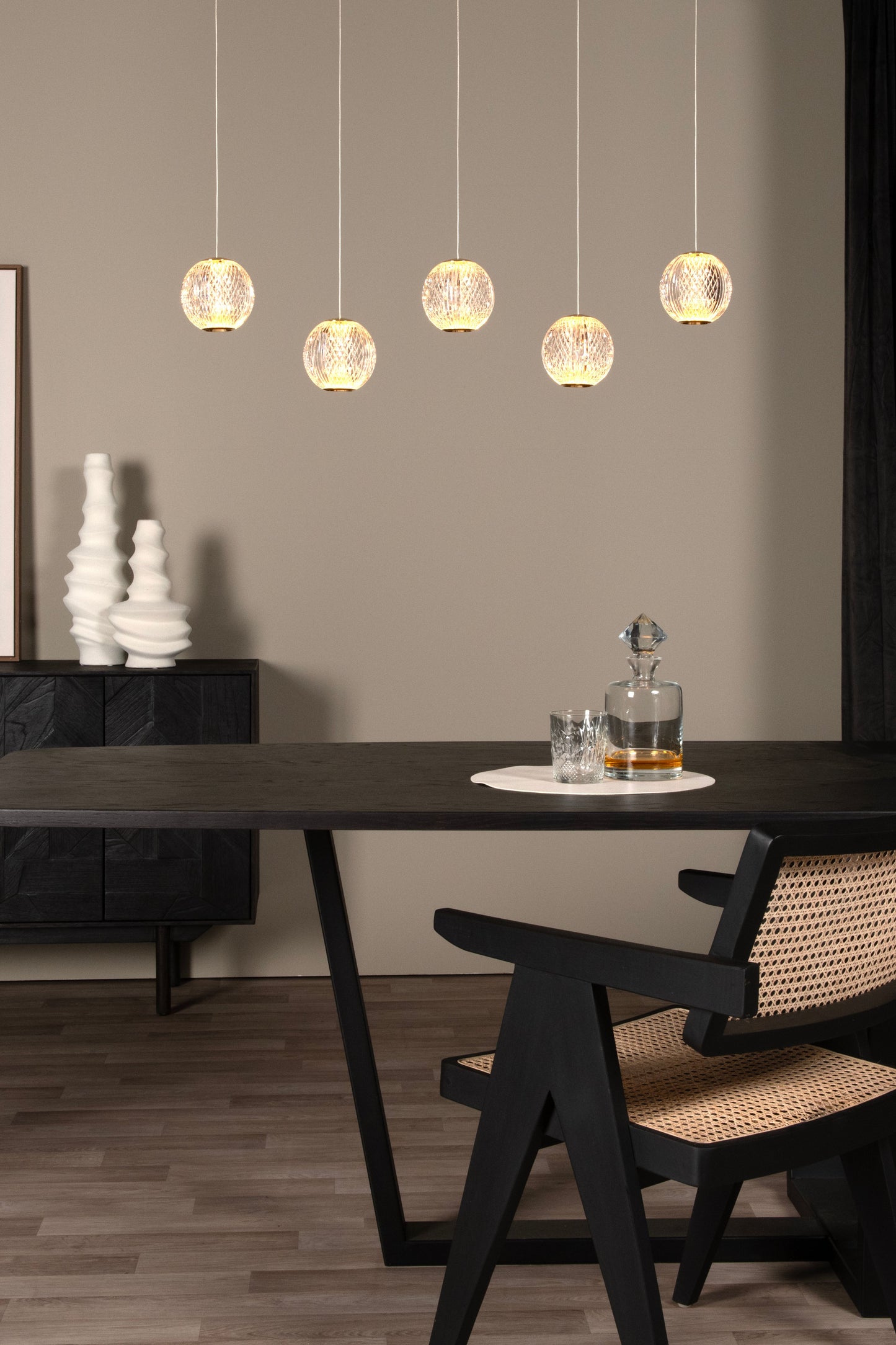 Lucide CINTRA - Pendant light - LED Dim. - 5x4,7W 2700K - Transparant